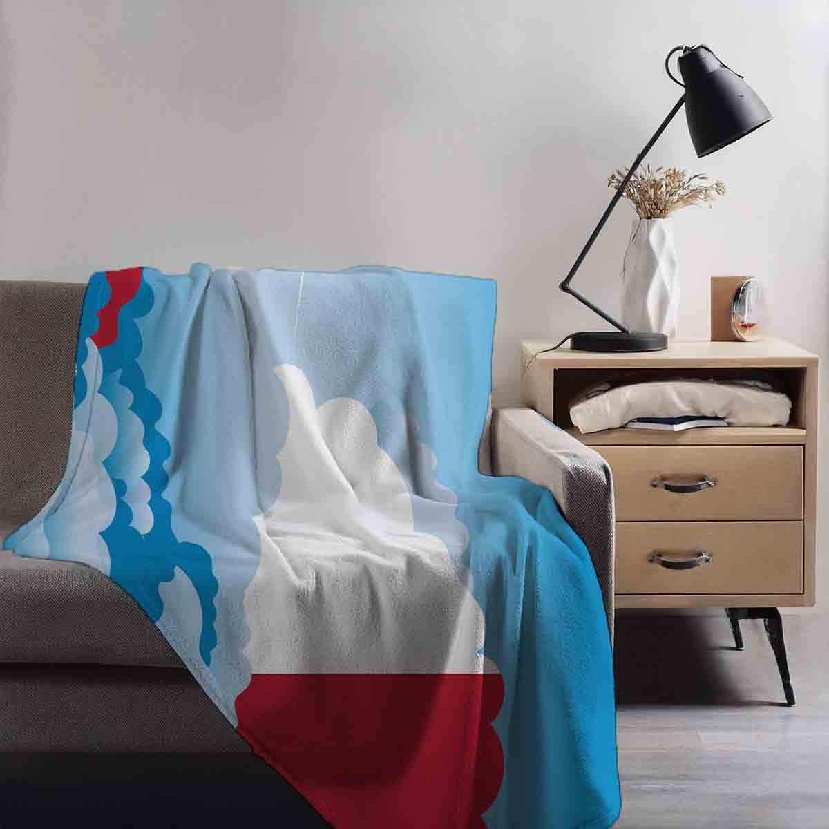 Malta Day Clouds Blanket Throw