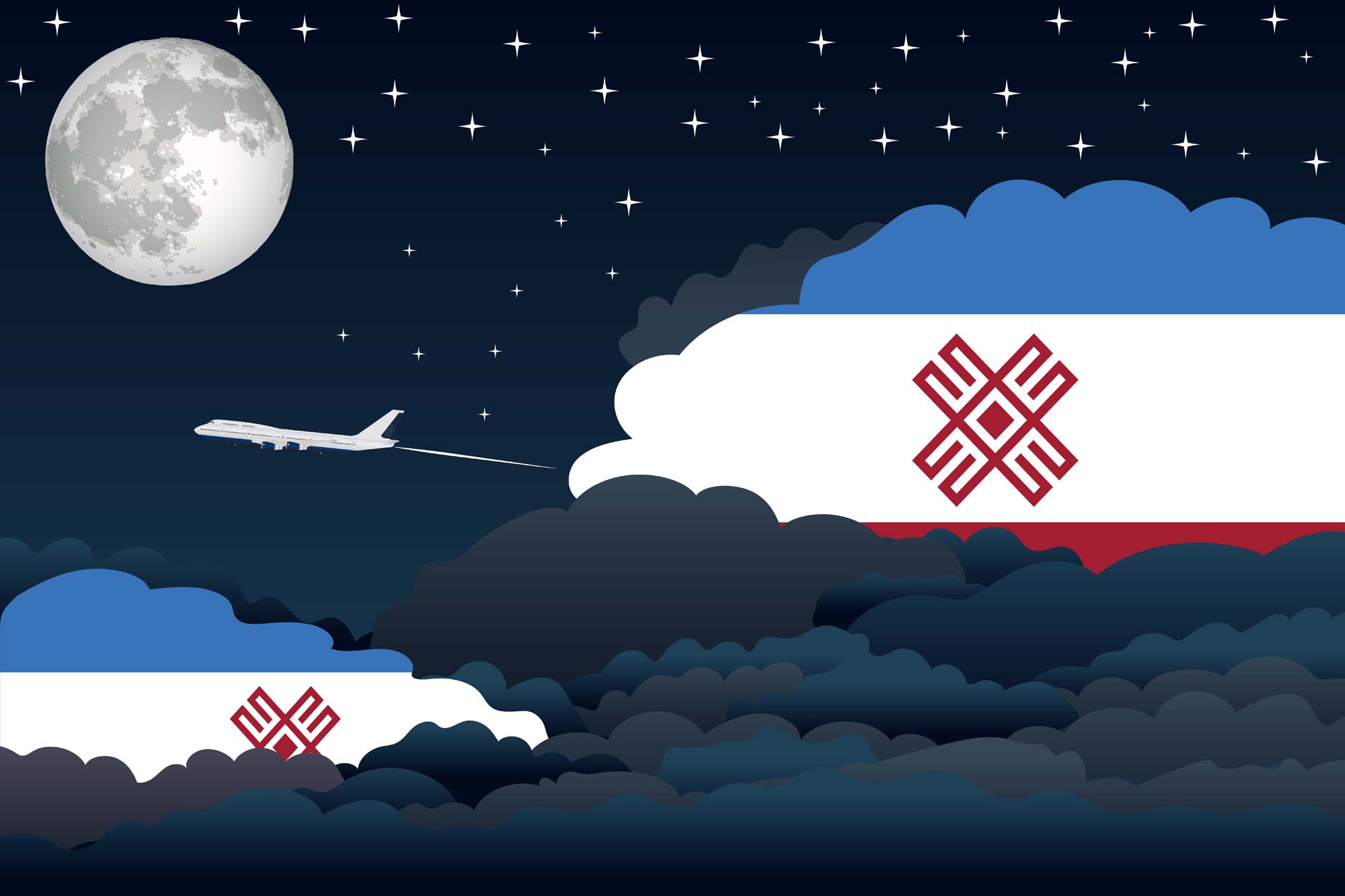 Mari El Night Clouds Blanket Throw image 2