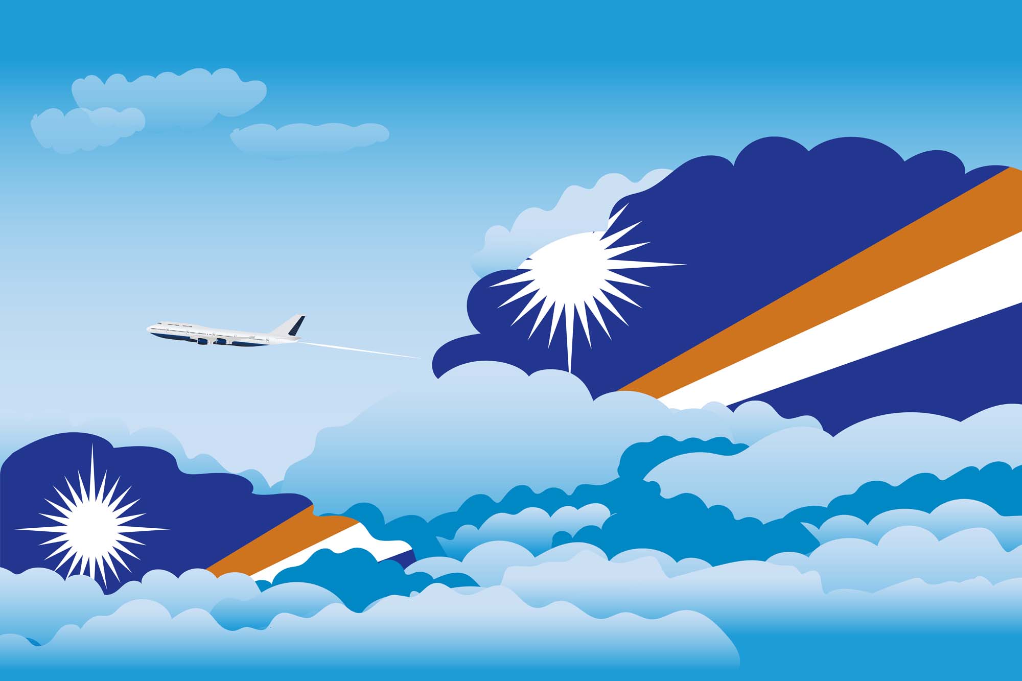 Marshall Islands Day Clouds Blanket Throw image 2
