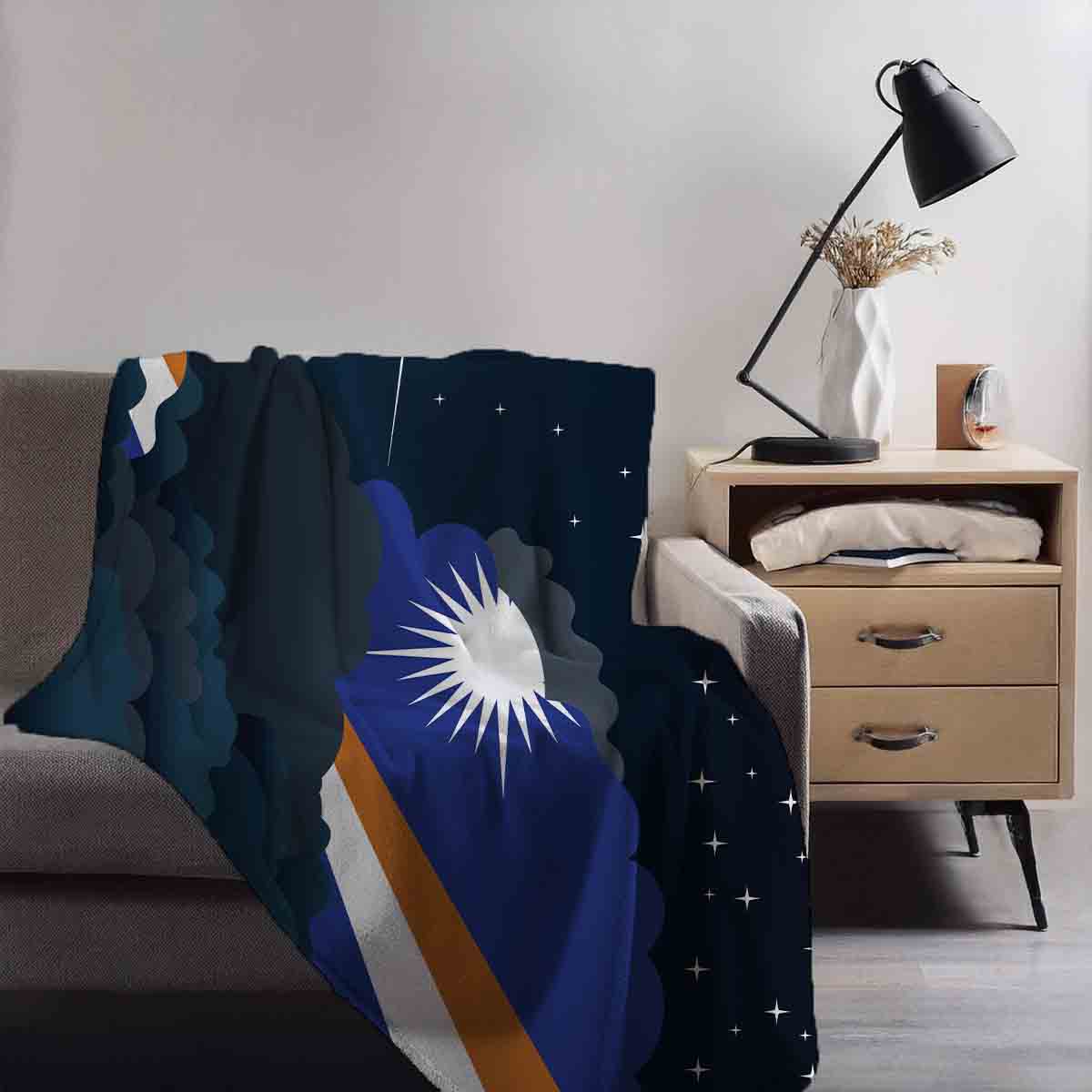 Marshall Islands Night Clouds Blanket Throw