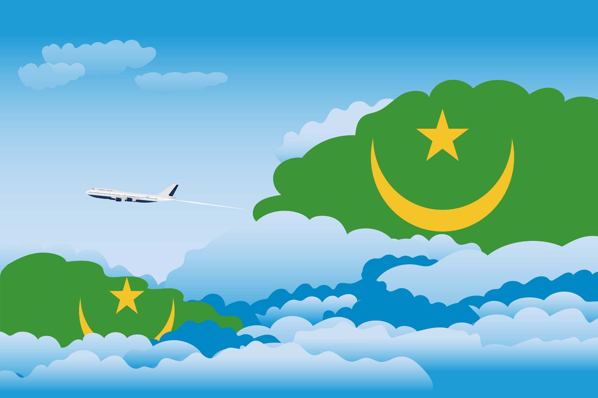 Mauritania Day Clouds Blanket Throw image 2
