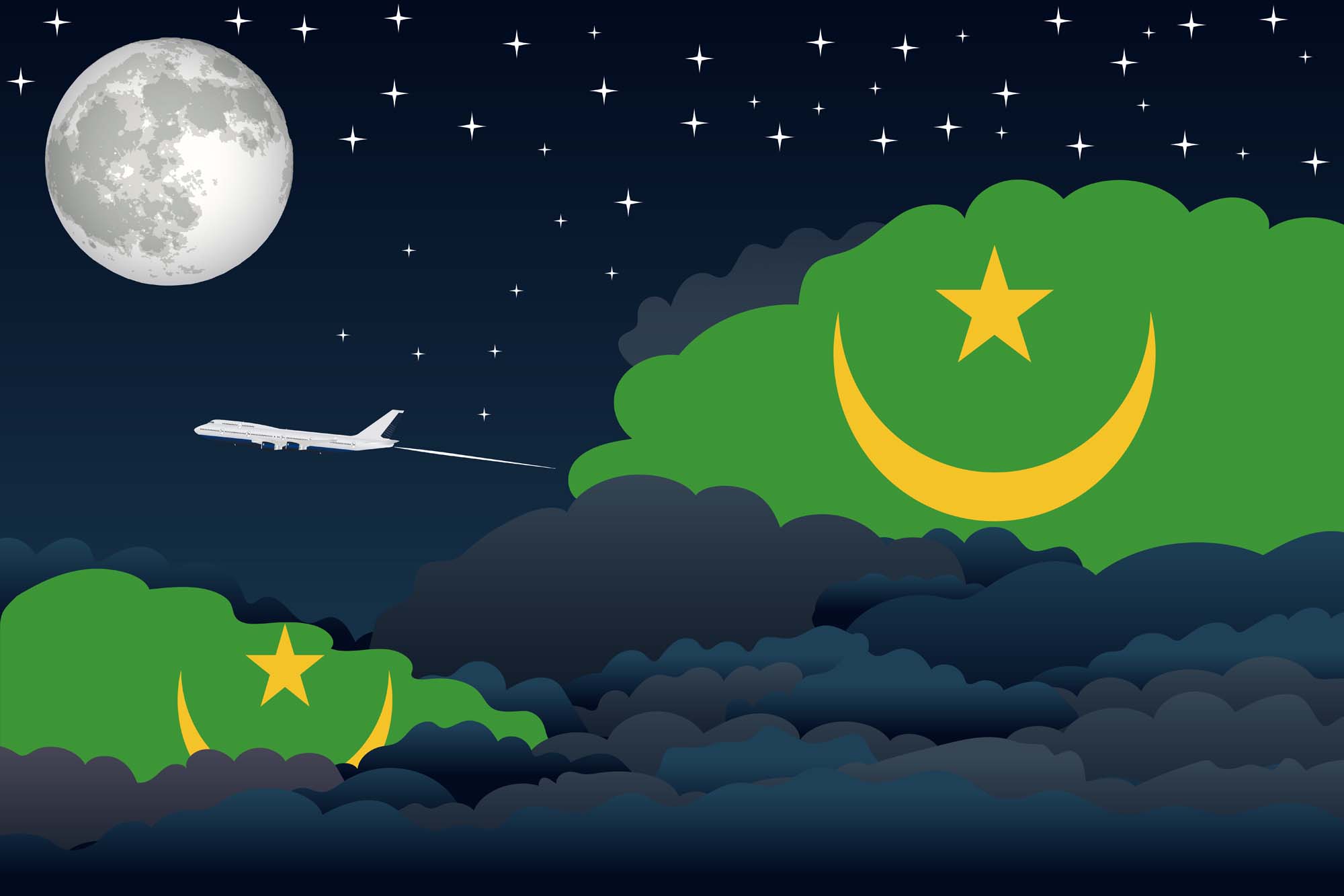 Mauritania Night Clouds Blanket Throw image 2