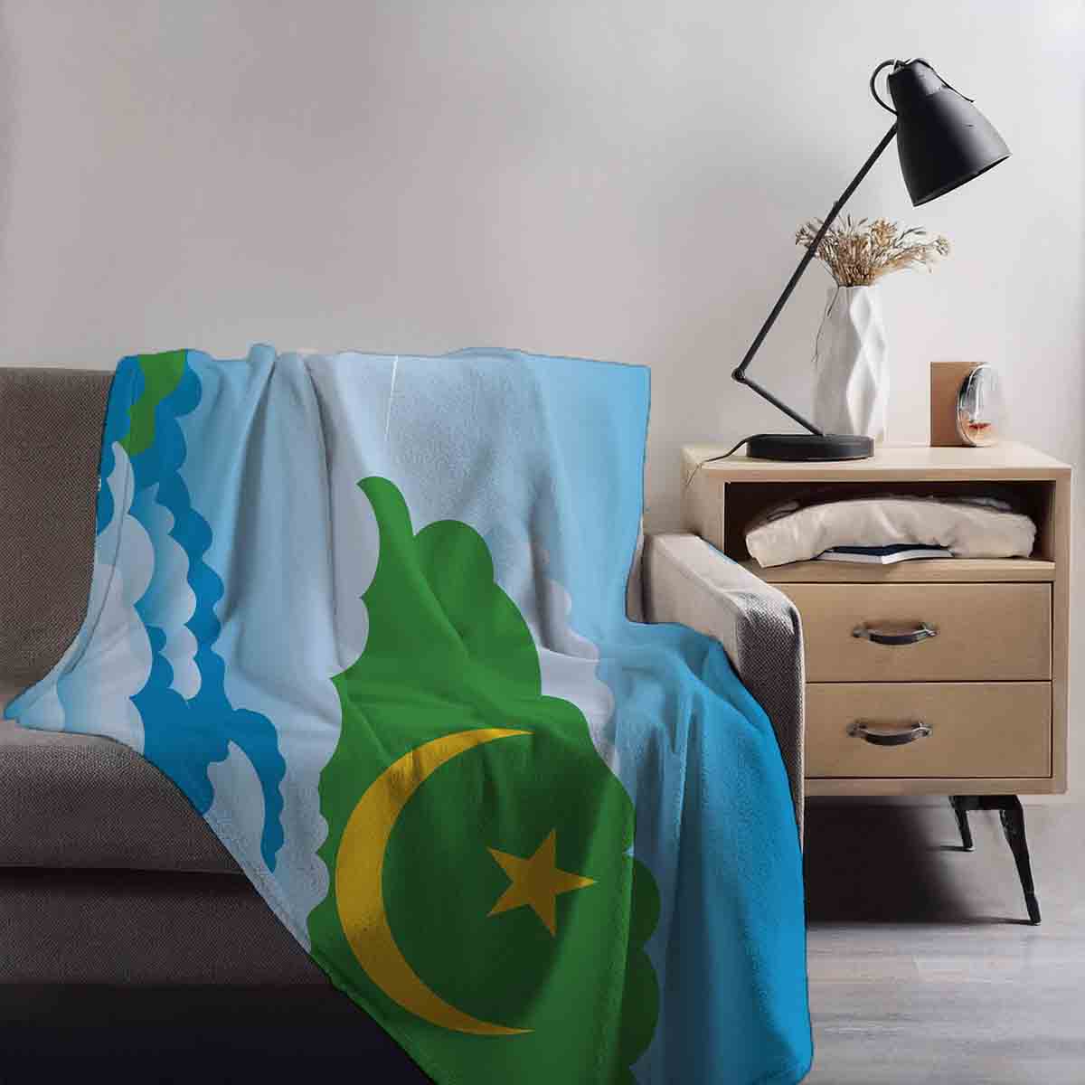 Mauritania Day Clouds Blanket Throw