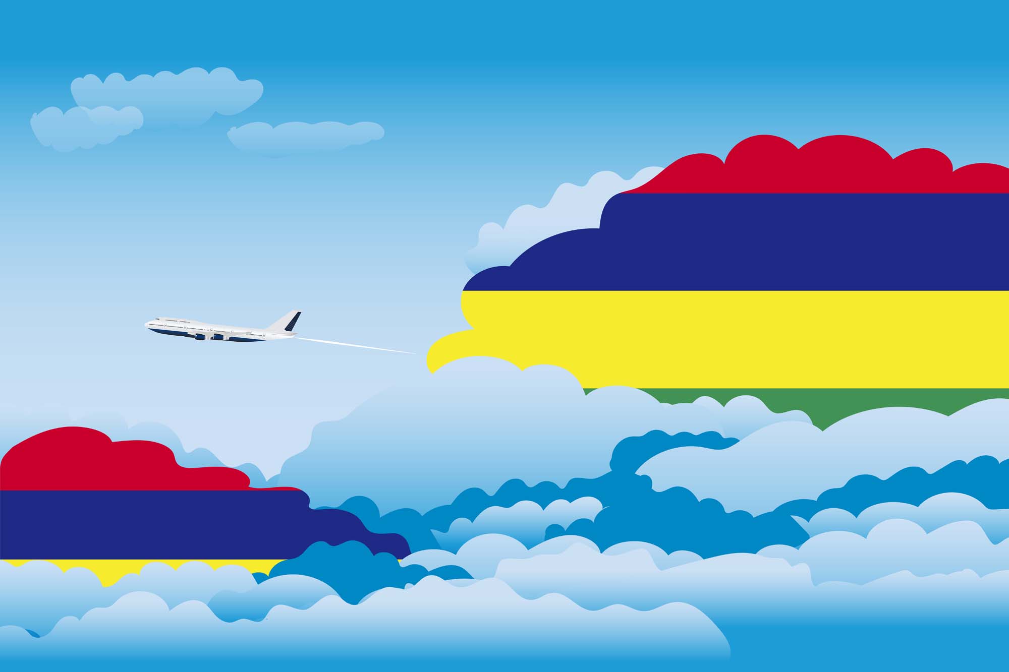 Mauritius Day Clouds Blanket Throw image 2
