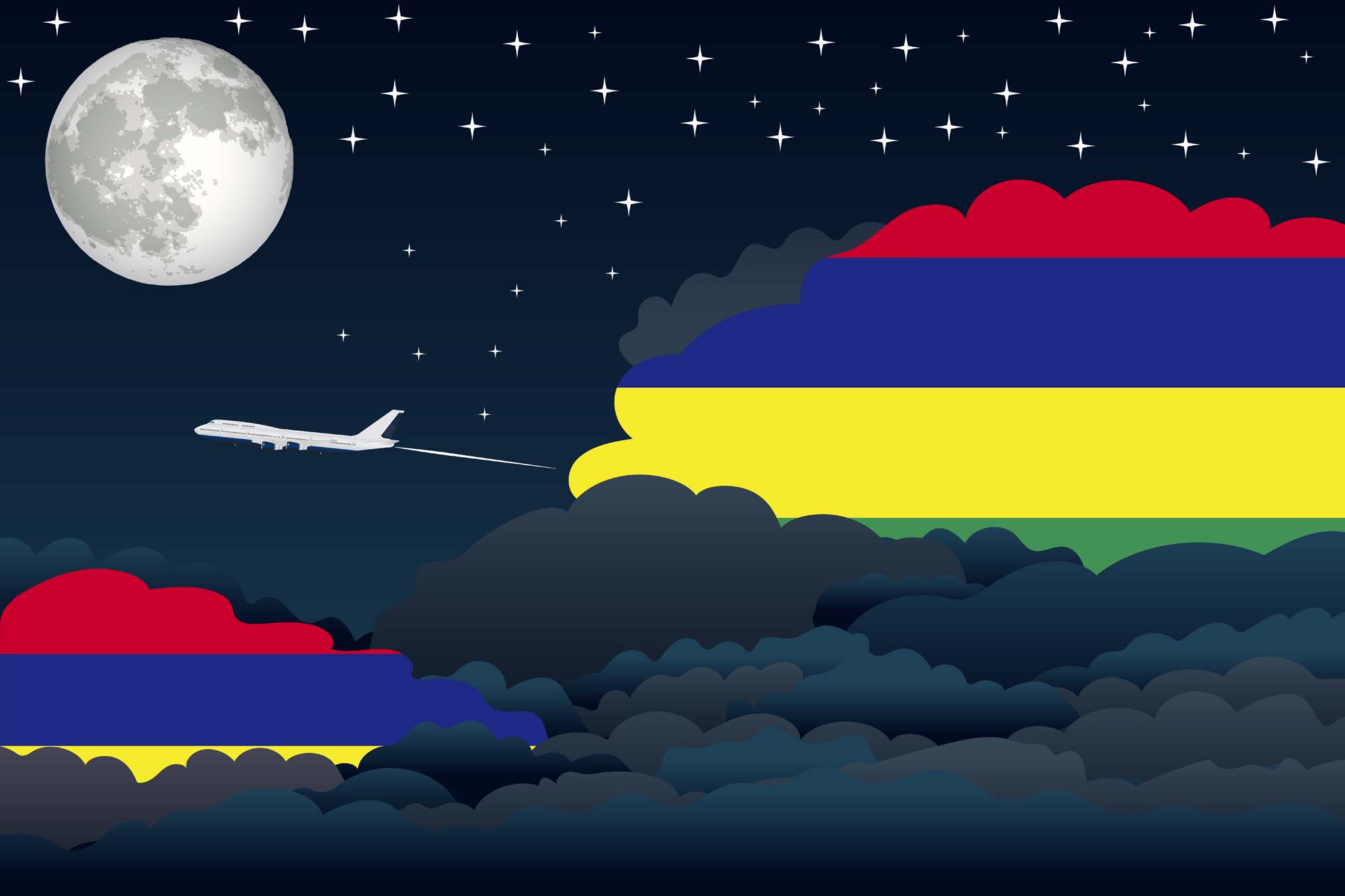 Mauritius Night Clouds Blanket Throw image 2