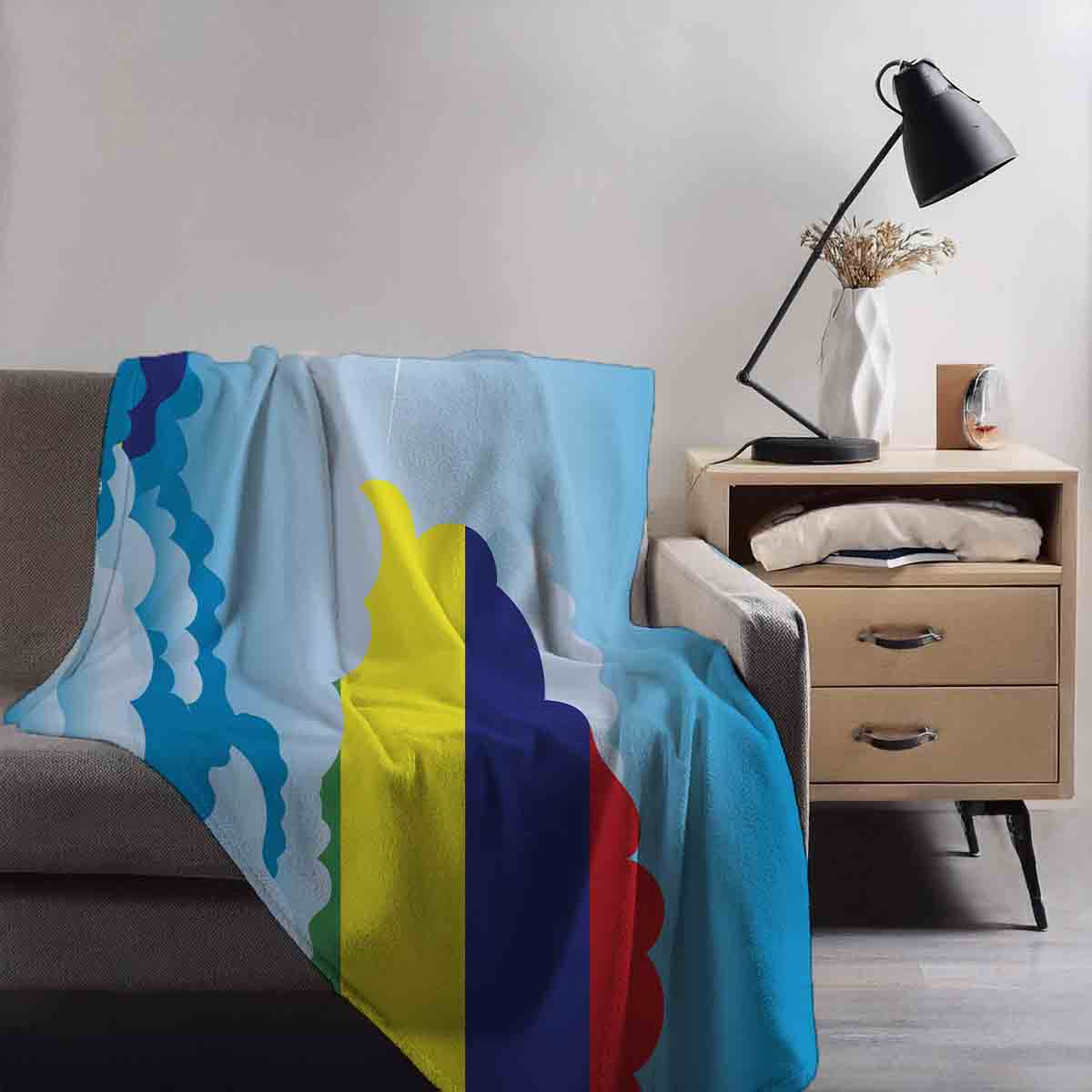Mauritius Day Clouds Blanket Throw