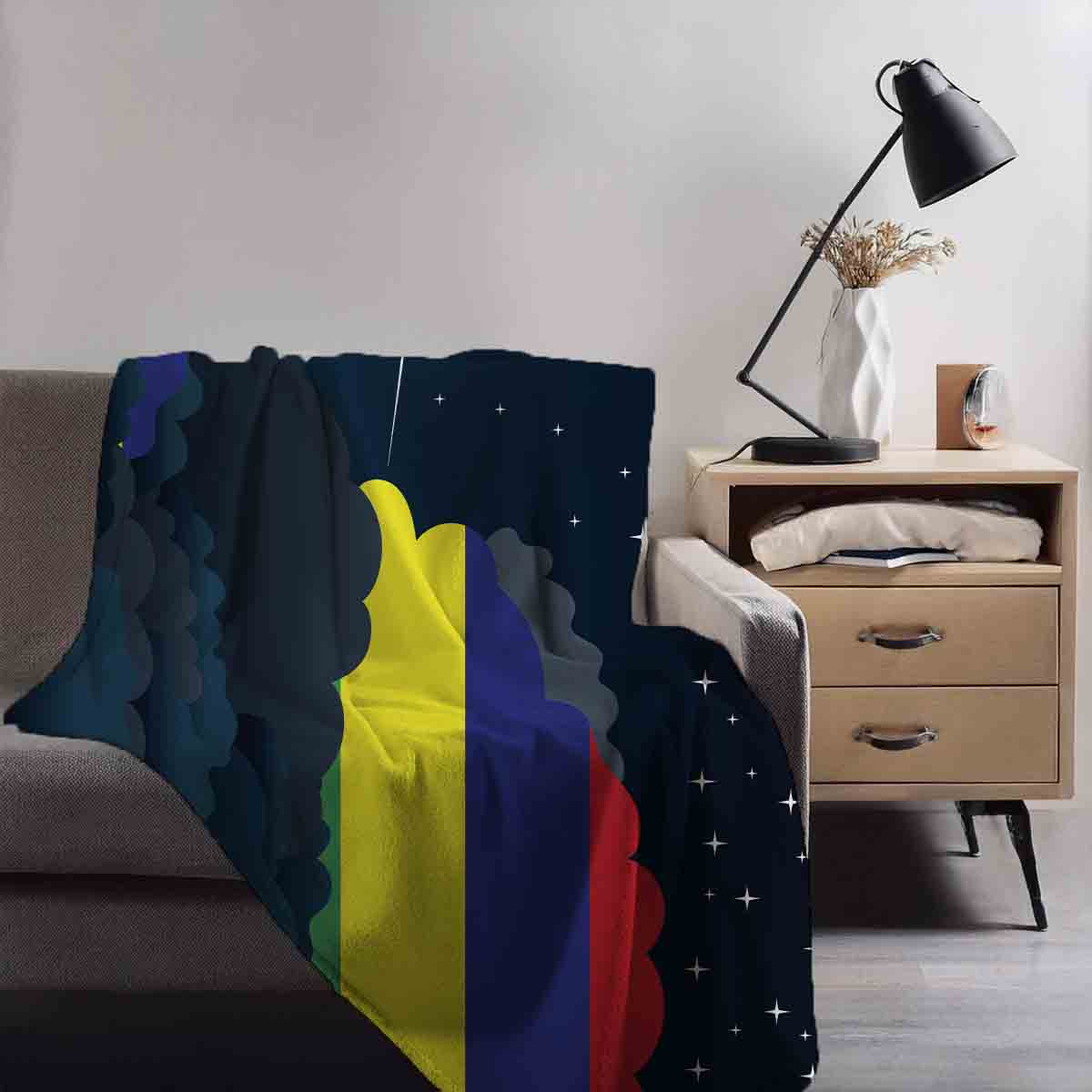 Mauritius Night Clouds Blanket Throw