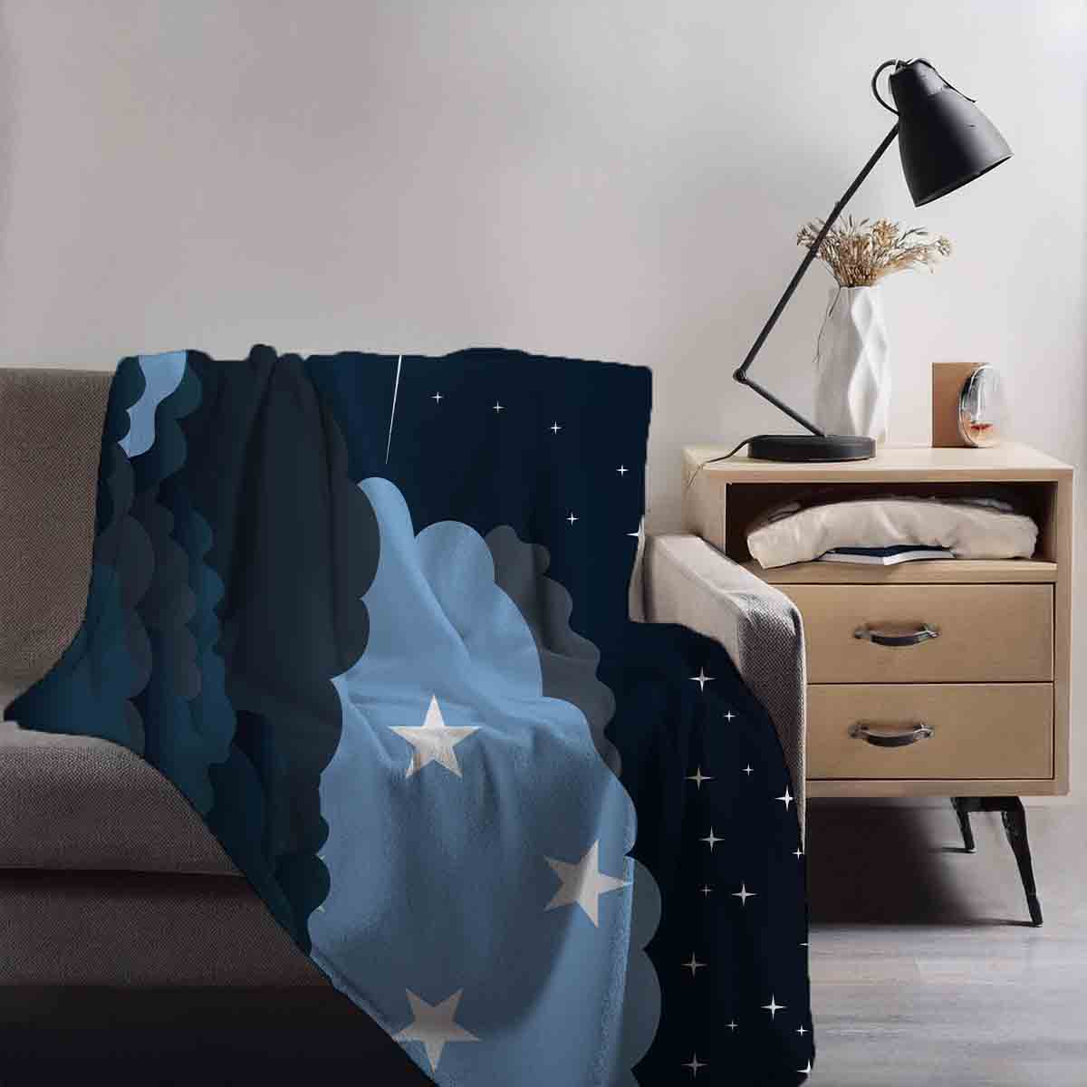 Micronesia Federated States Night Clouds Blanket Throw