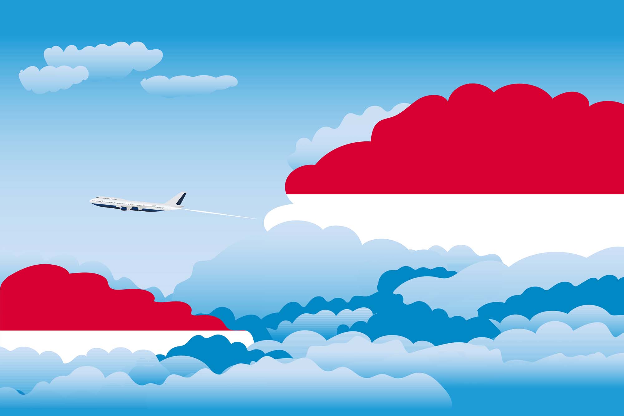 Monaco Day Clouds Blanket Throw image 2