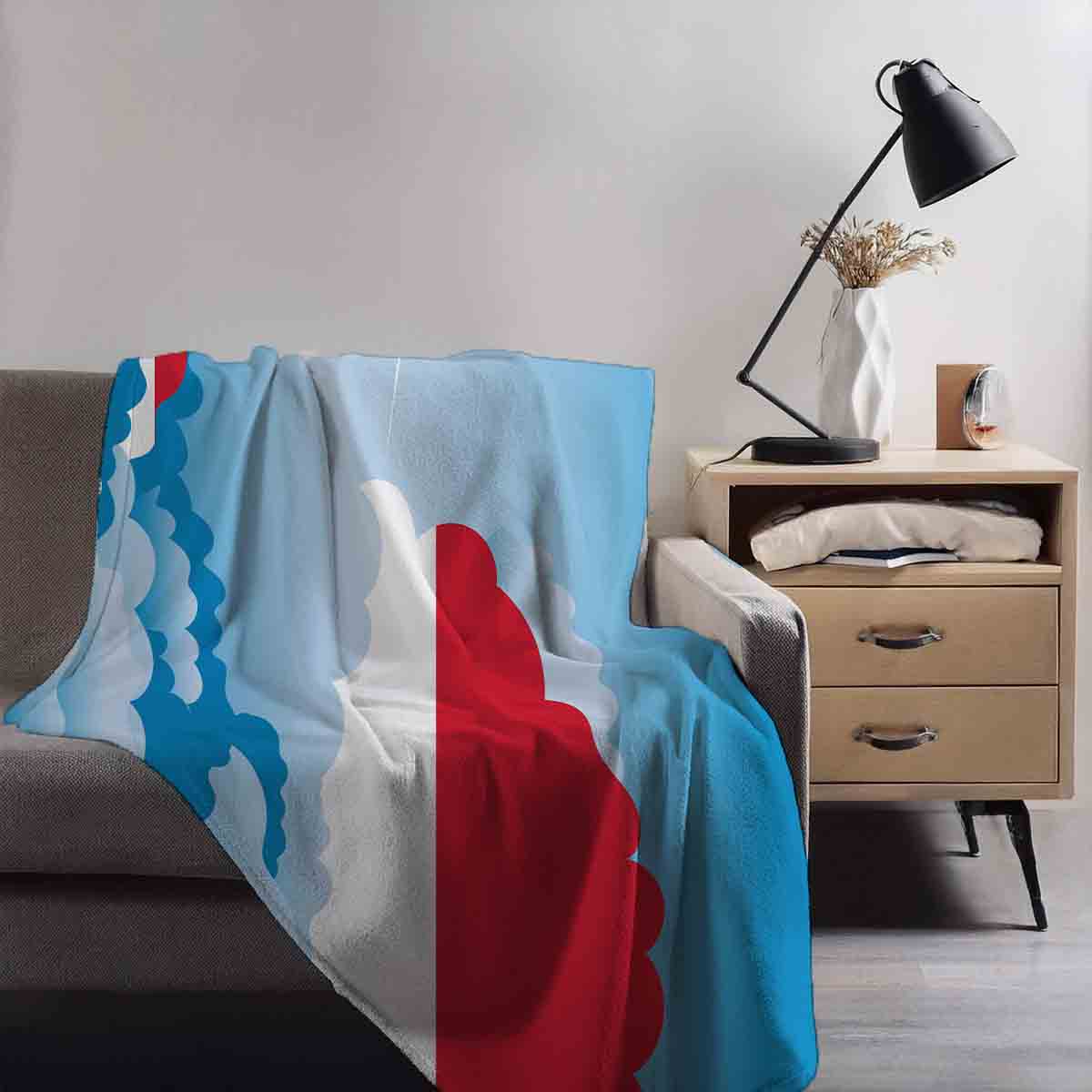 Monaco Day Clouds Blanket Throw
