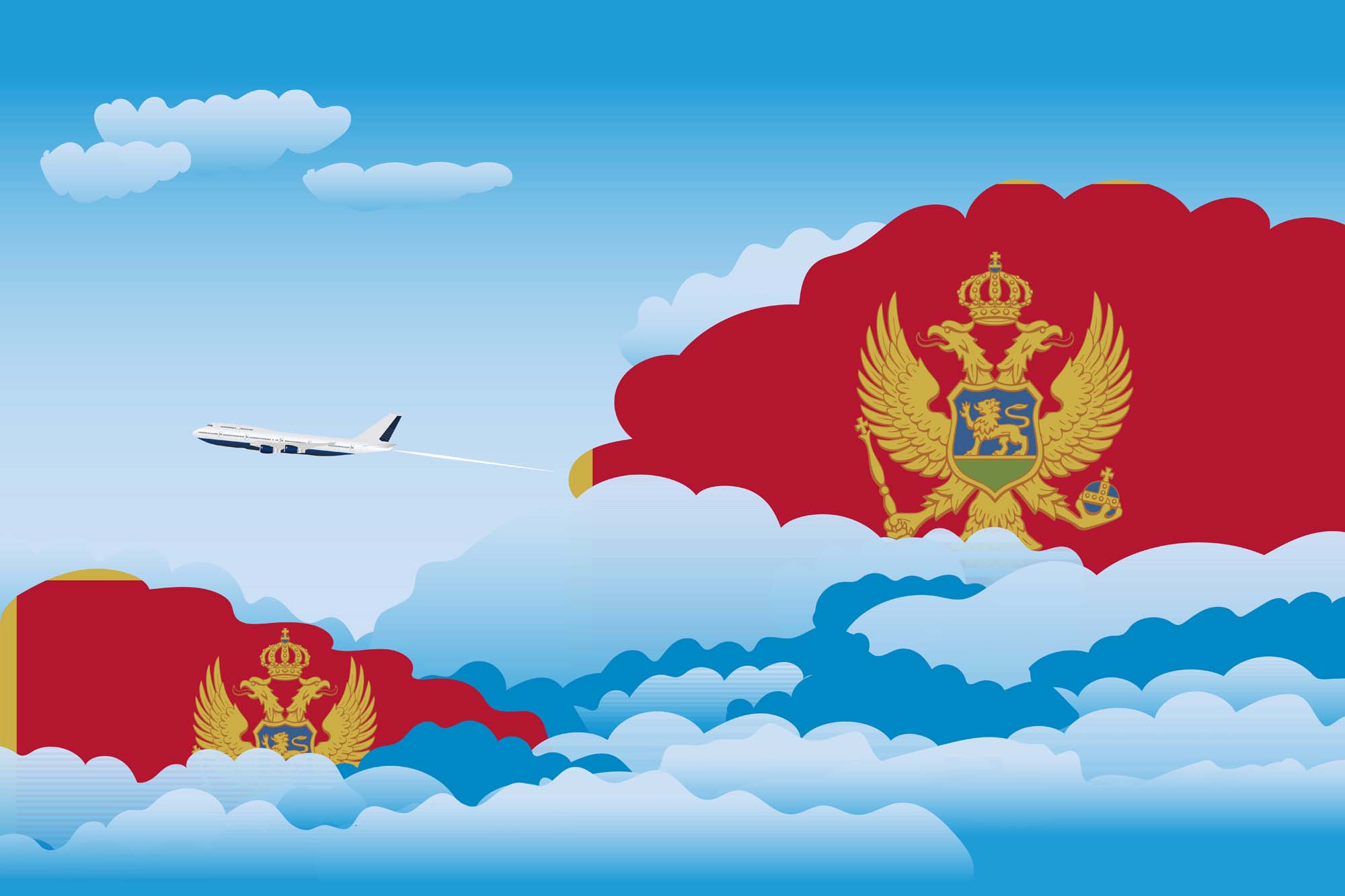 Montenegro Day Clouds Blanket Throw image 2