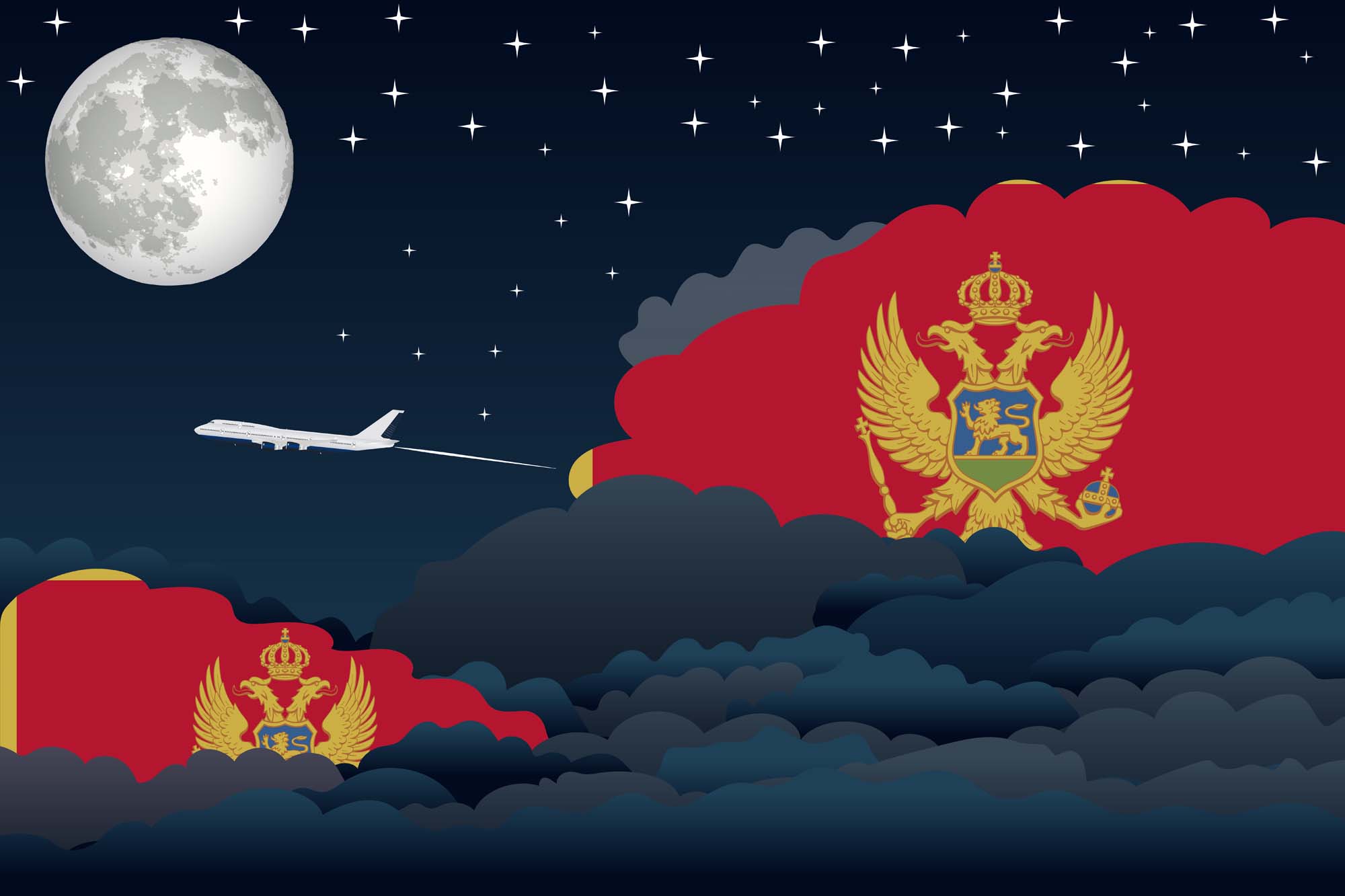 Montenegro Night Clouds Blanket Throw image 2