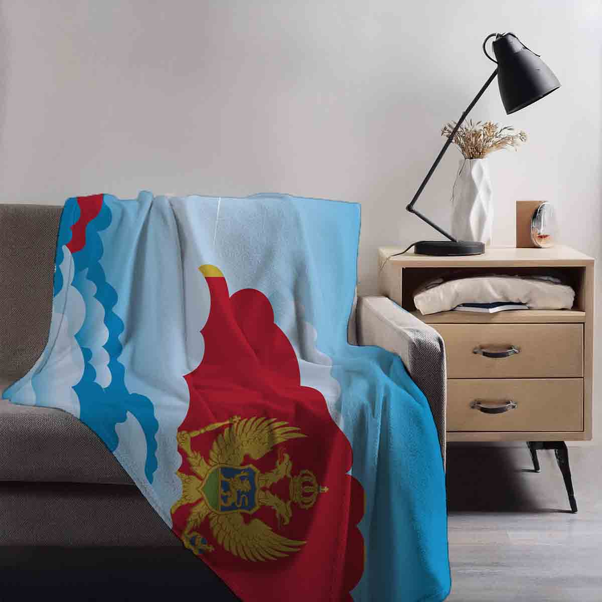 Montenegro Day Clouds Blanket Throw