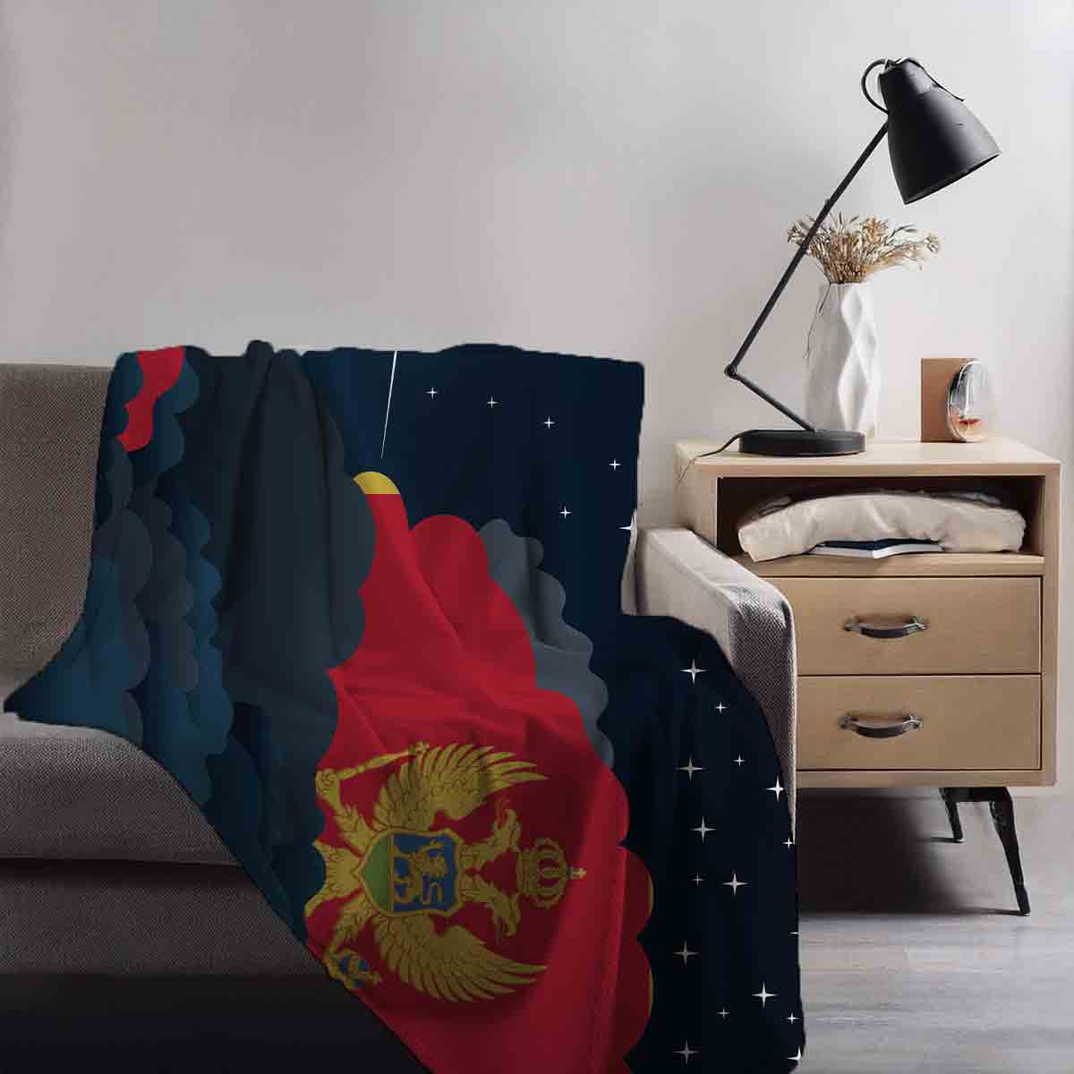 Montenegro Night Clouds Blanket Throw