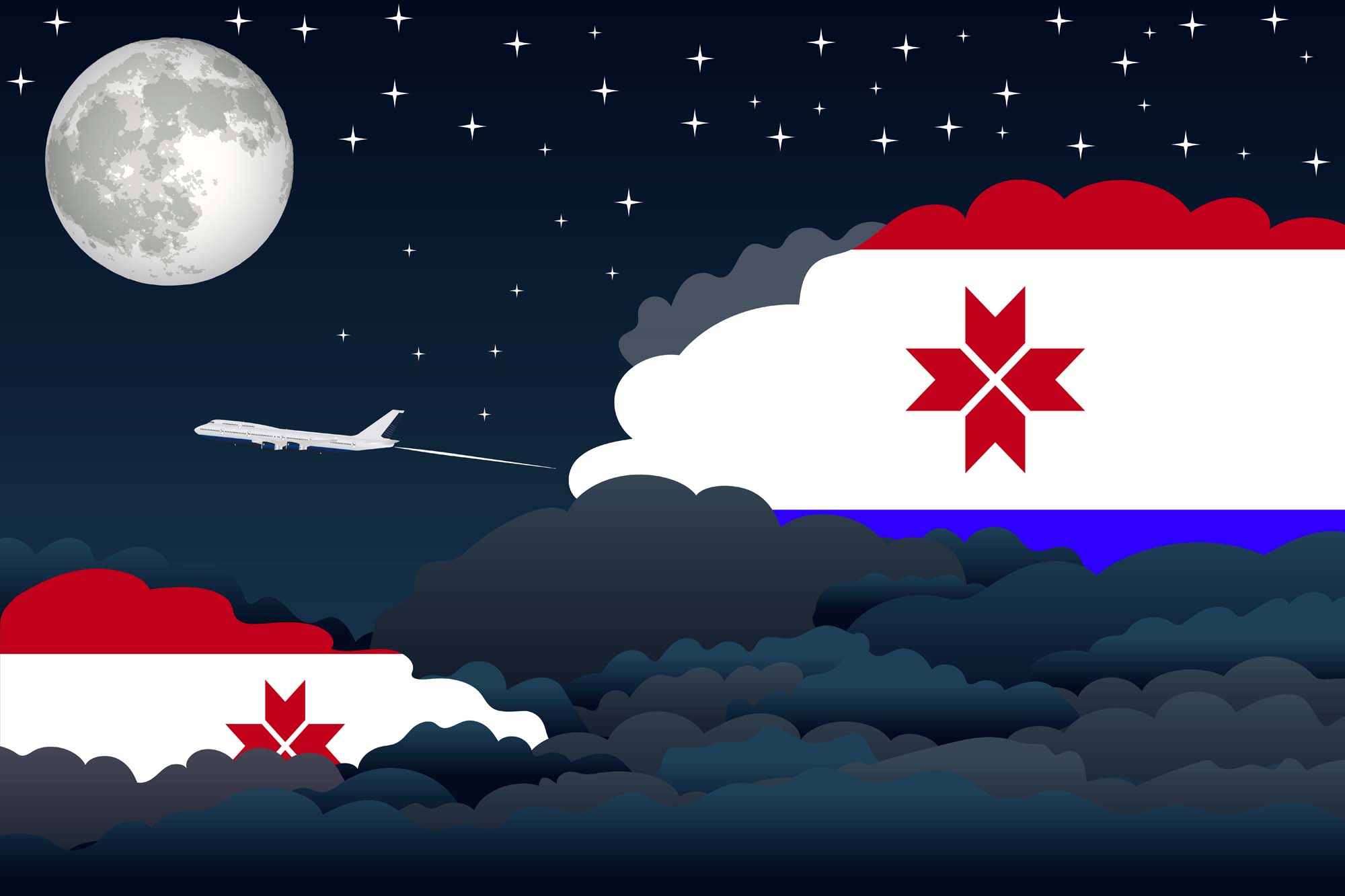 Mordovia Night Clouds Blanket Throw image 2