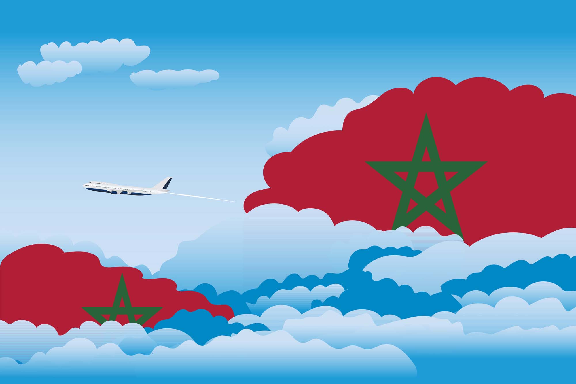 Morocco Day Clouds Blanket Throw image 2
