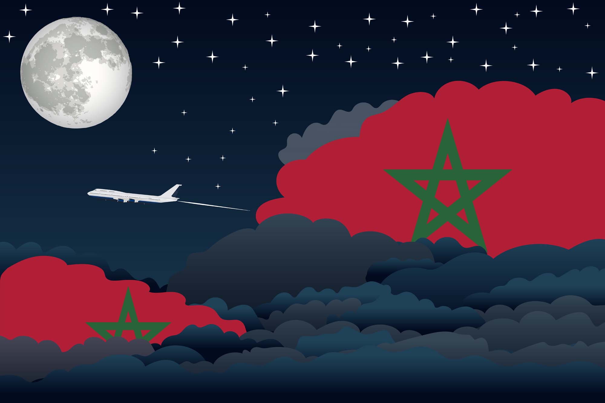 Morocco Night Clouds Blanket Throw image 2