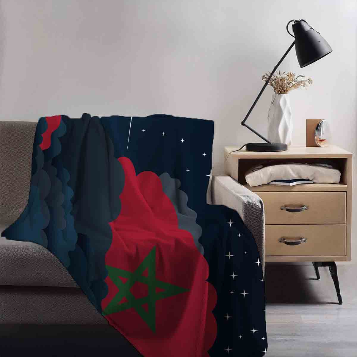 Morocco Night Clouds Blanket Throw