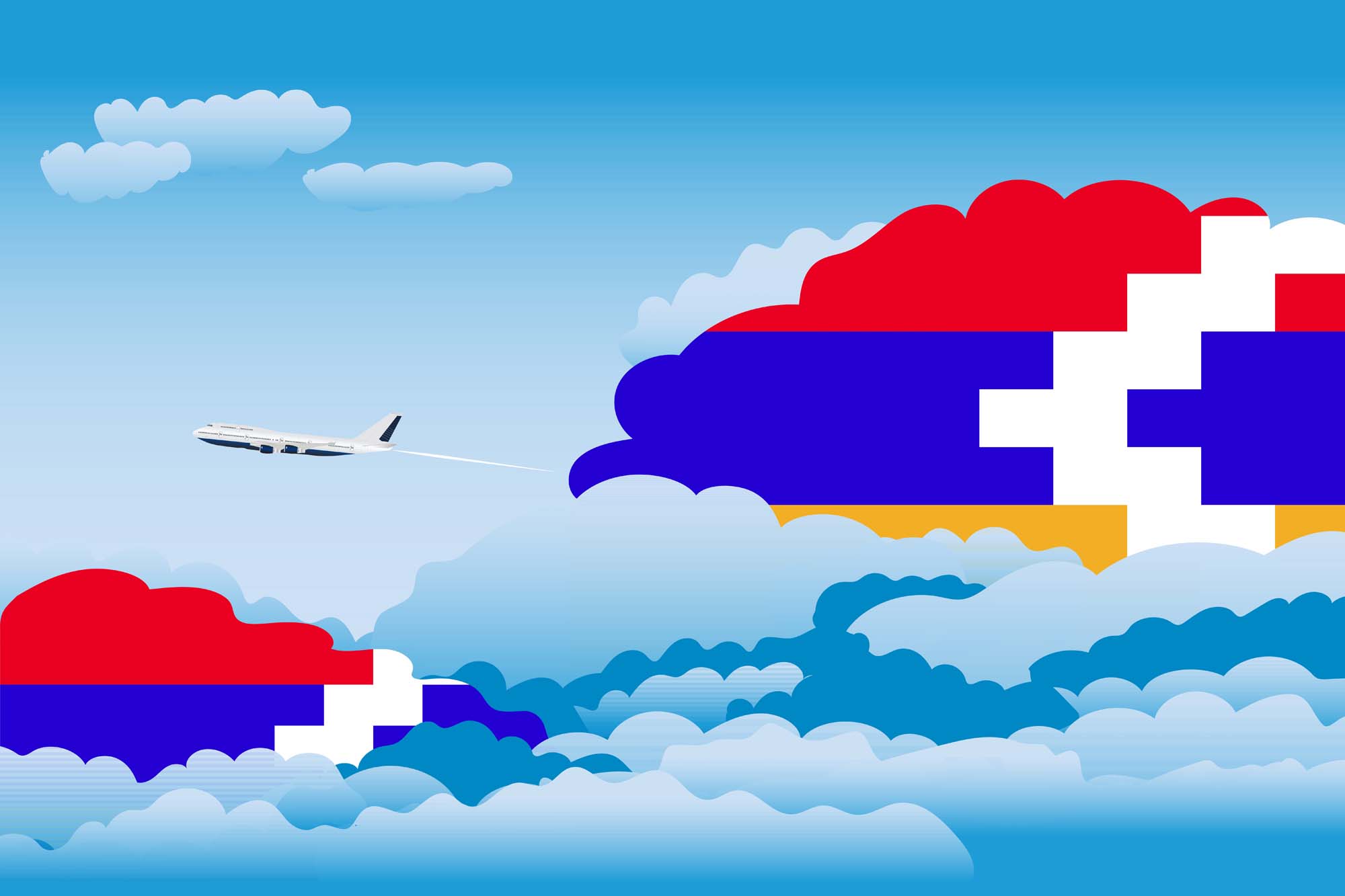 Nagorno Karabakh Republic Day Clouds Blanket Throw image 2