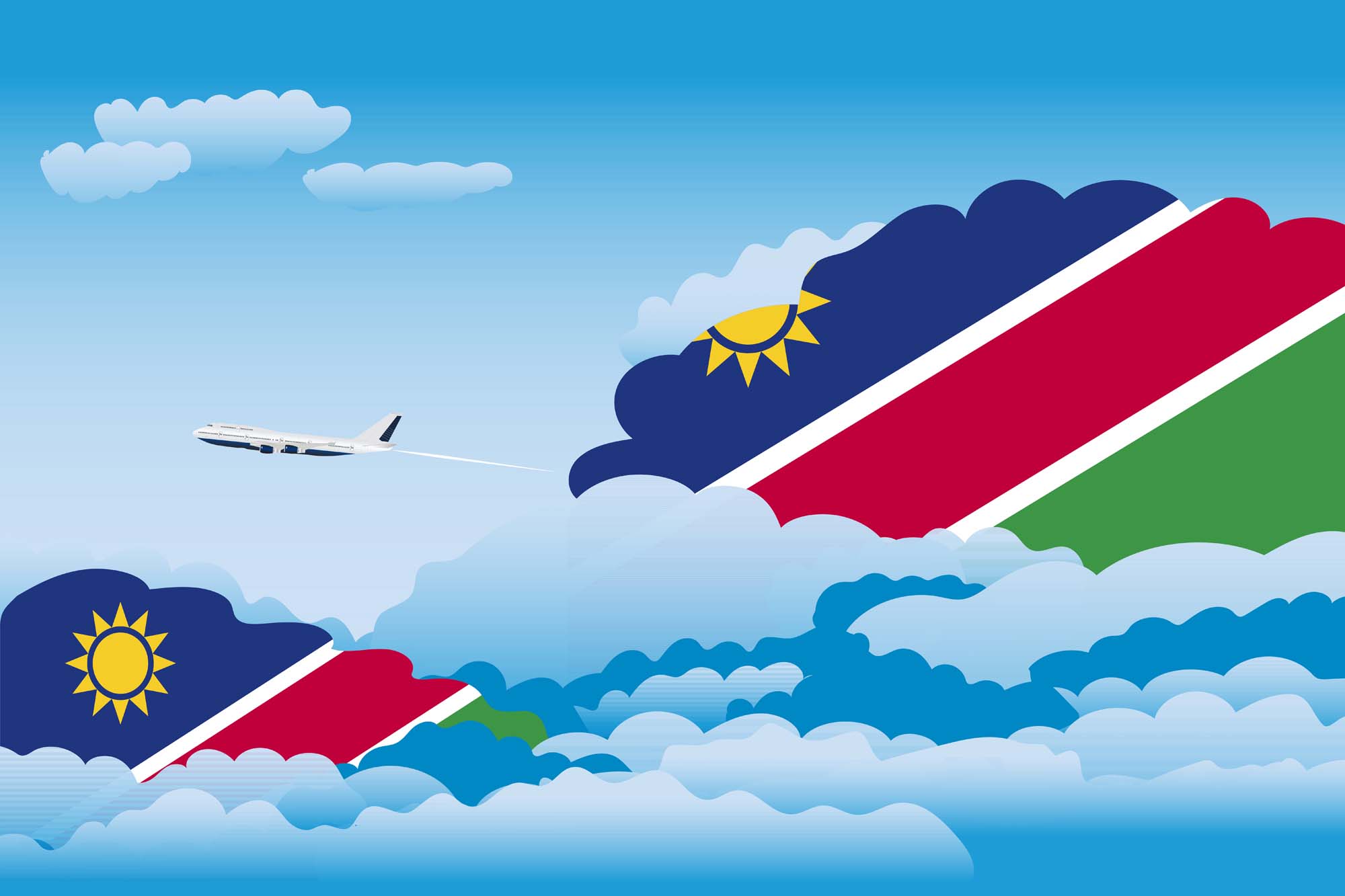 Namibia Day Clouds Blanket Throw image 2