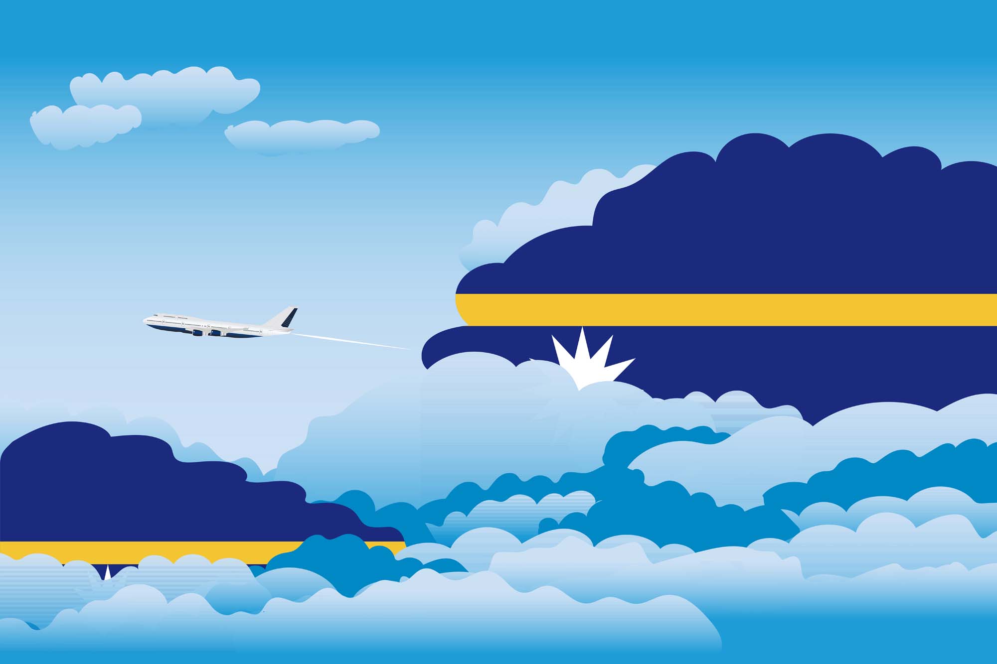 Nauru Day Clouds Blanket Throw image 2
