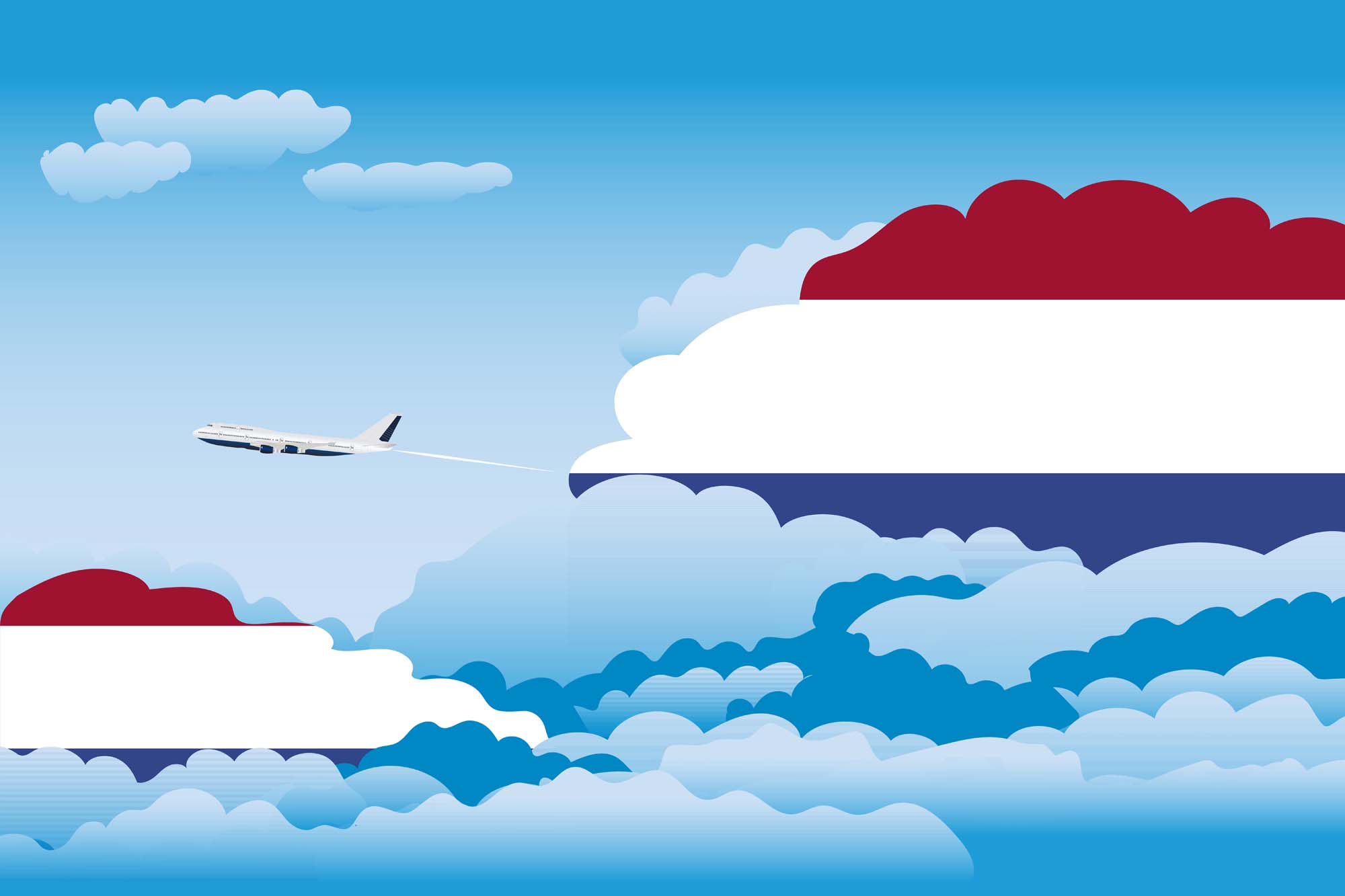 Netherlands Antilles Day Clouds Blanket Throw image 2