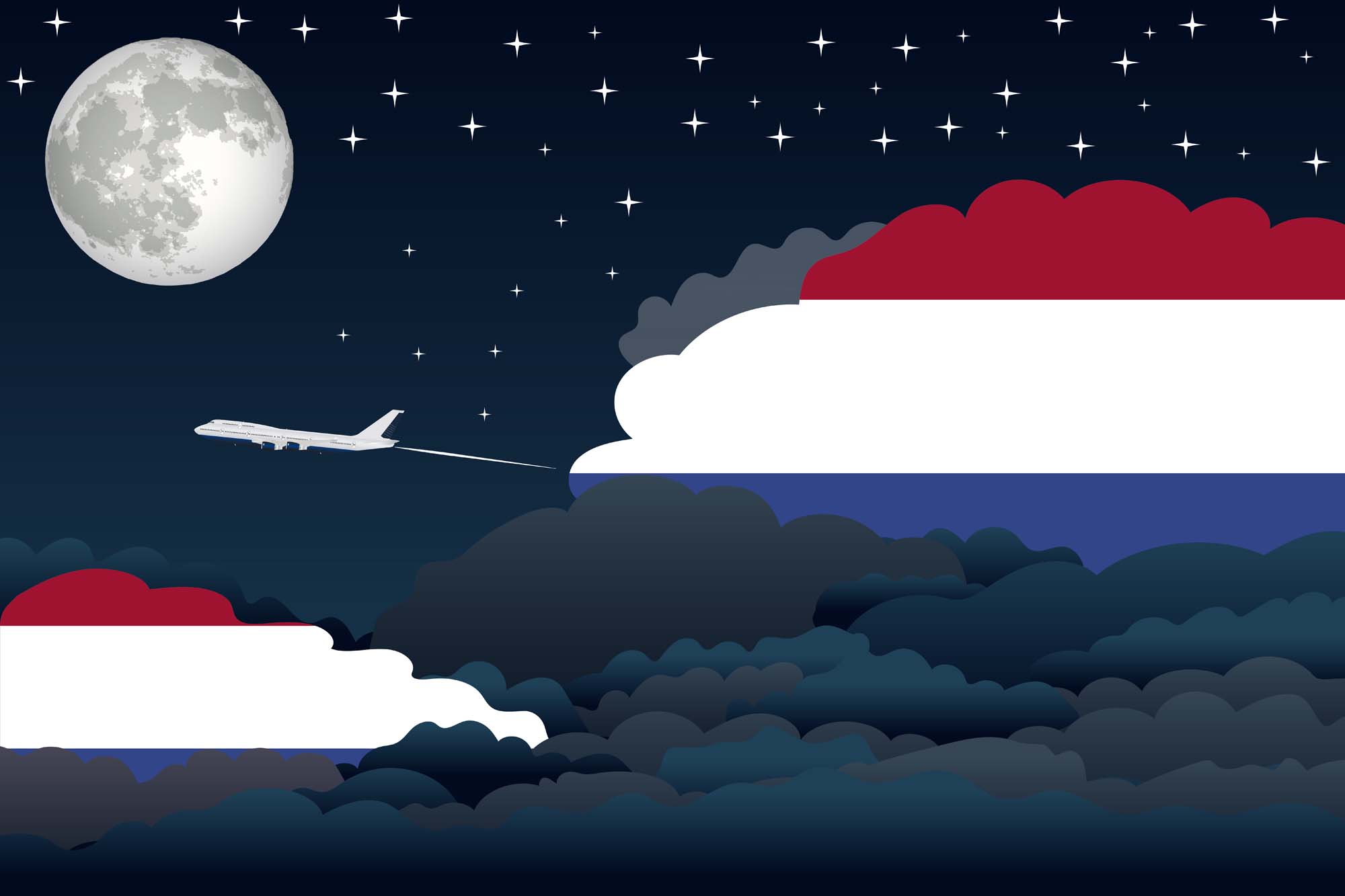 Netherlands Antilles Night Clouds Blanket Throw image 2