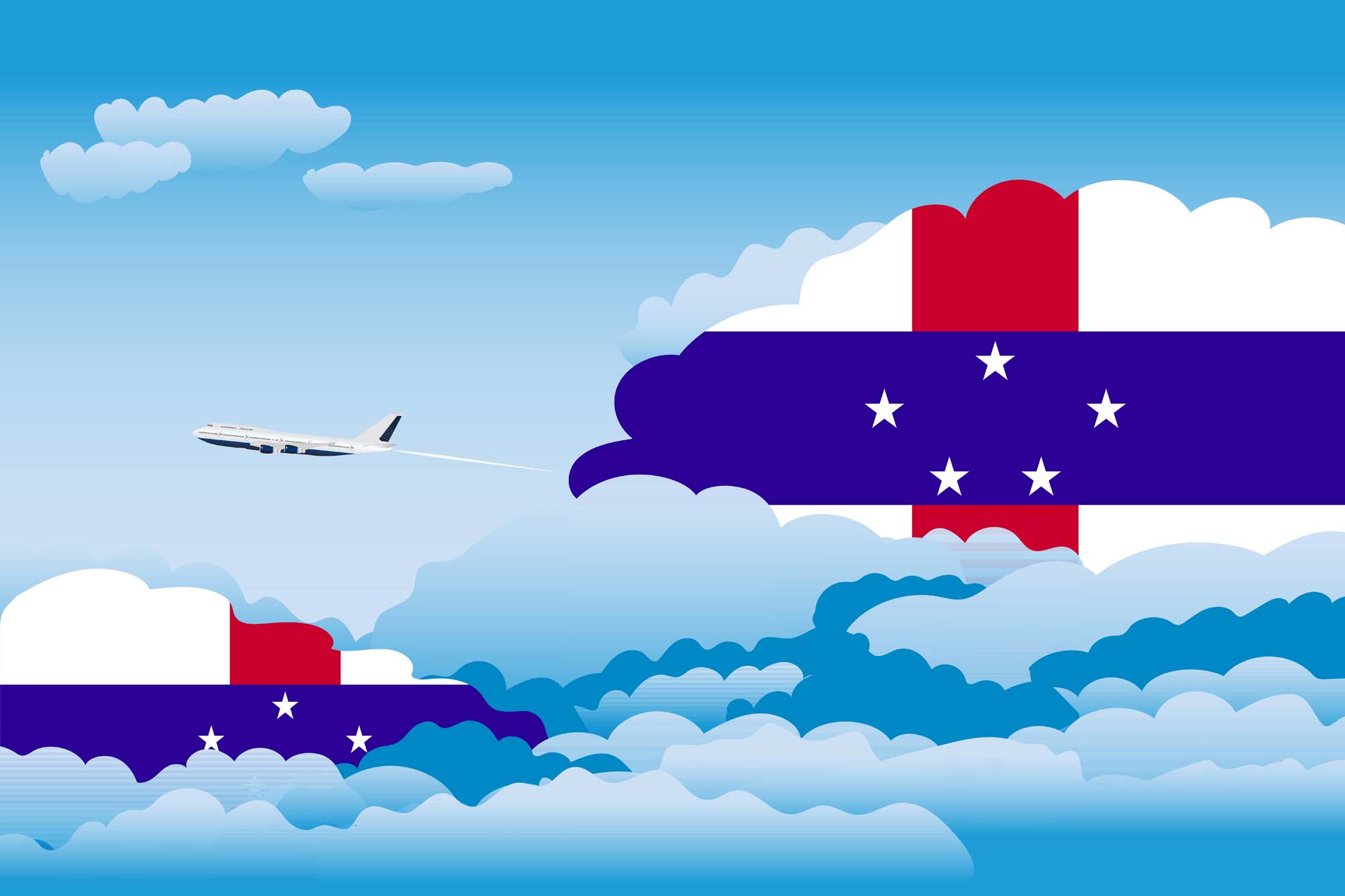 Netherlands Day Clouds Blanket Throw image 2