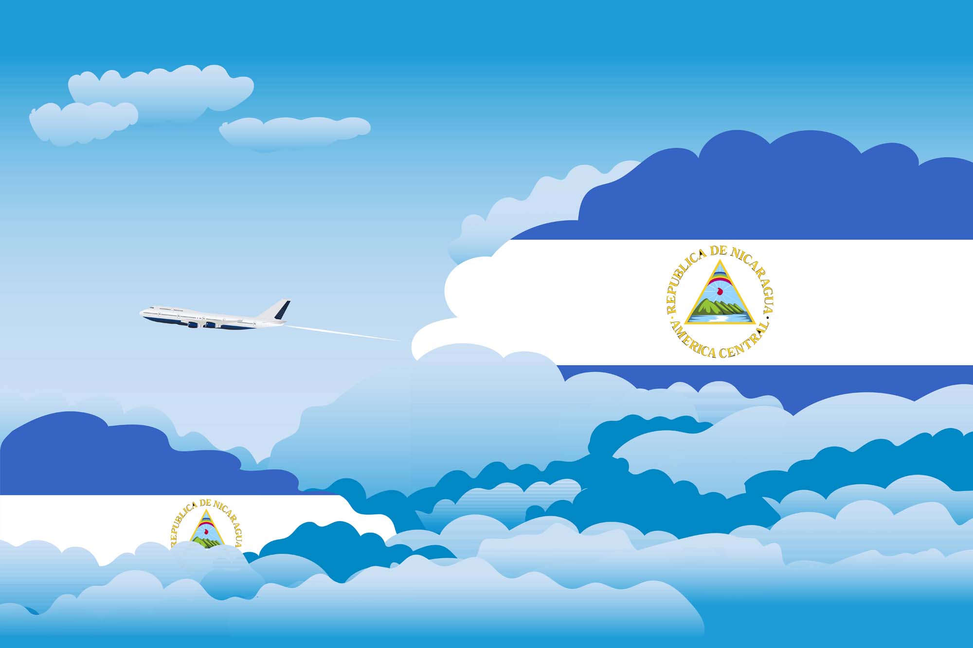 Nicaragua Day Clouds Blanket Throw image 2