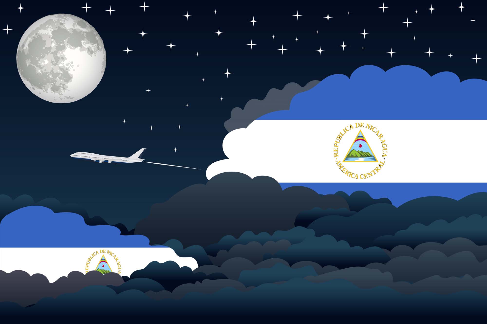 Nicaragua Night Clouds Blanket Throw image 2