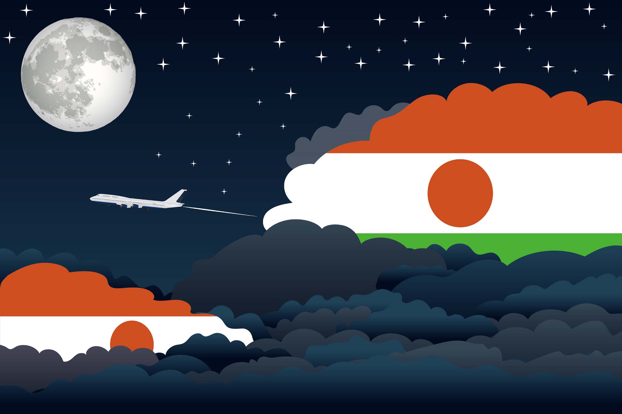 Niger Night Clouds Blanket Throw image 2