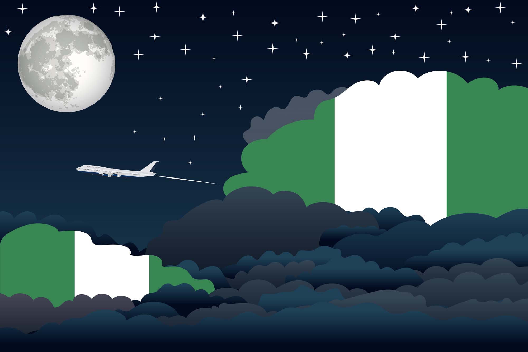 Nigeria Night Clouds Blanket Throw image 2