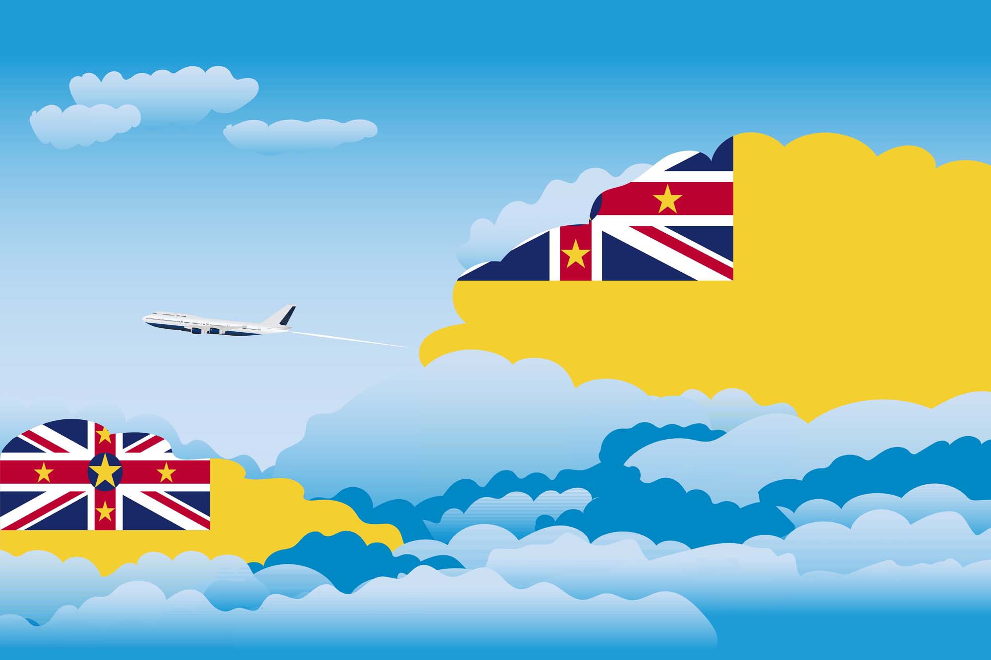 Niue Day Clouds Blanket Throw image 2