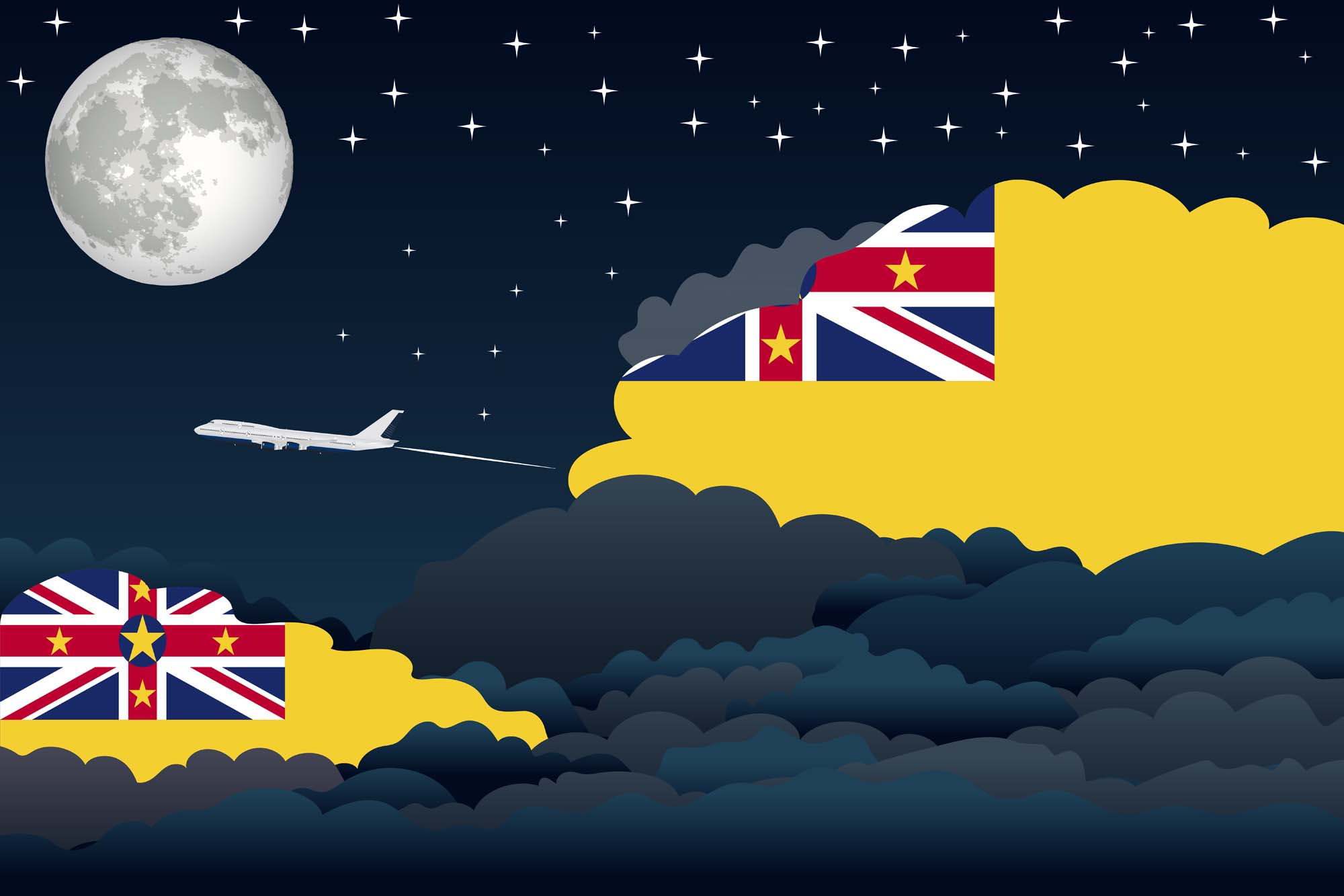 Niue Night Clouds Blanket Throw image 2