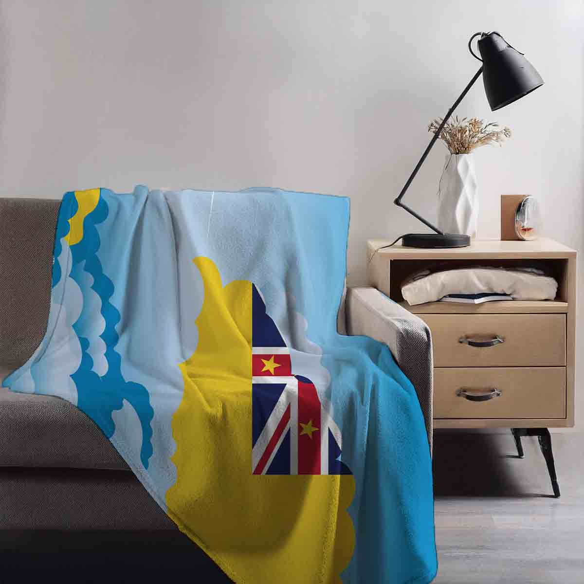 Niue Day Clouds Blanket Throw