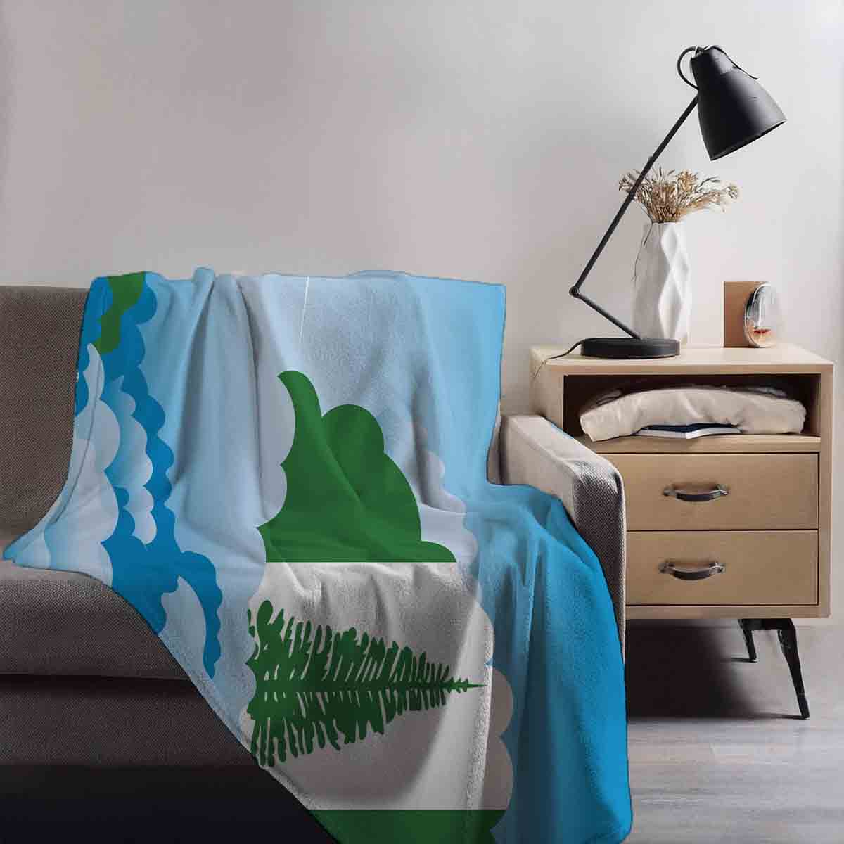 Norfolk Island Day Clouds Blanket Throw