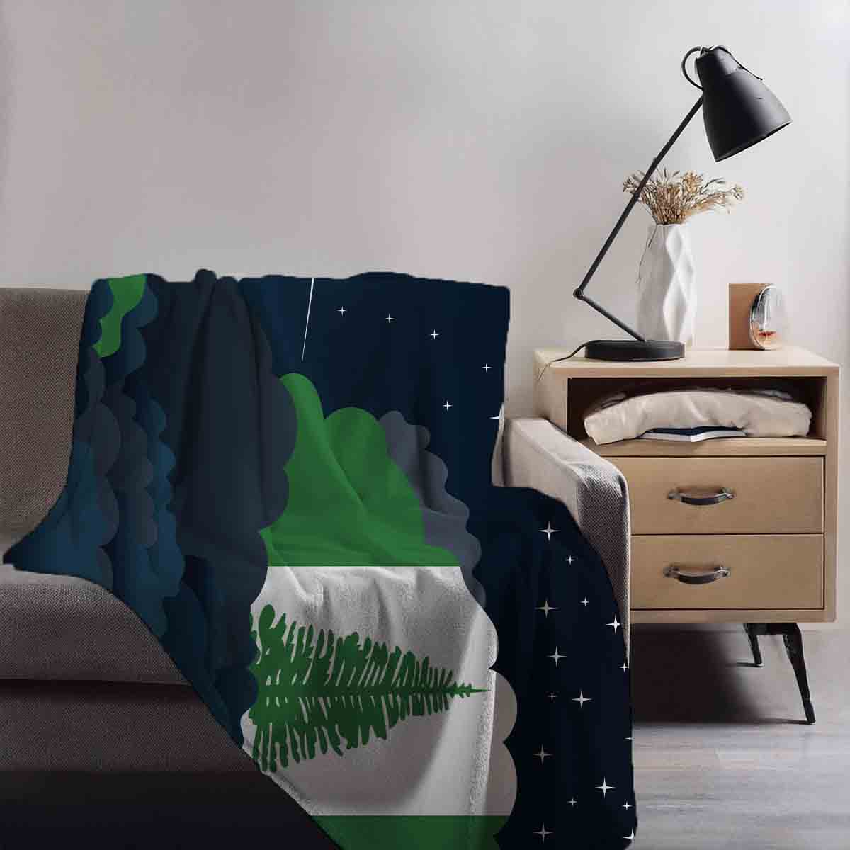 Norfolk Island Night Clouds Blanket Throw