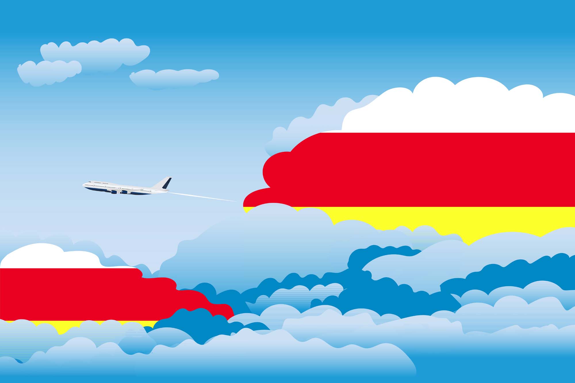 North Ossetia Day Clouds Blanket Throw image 2