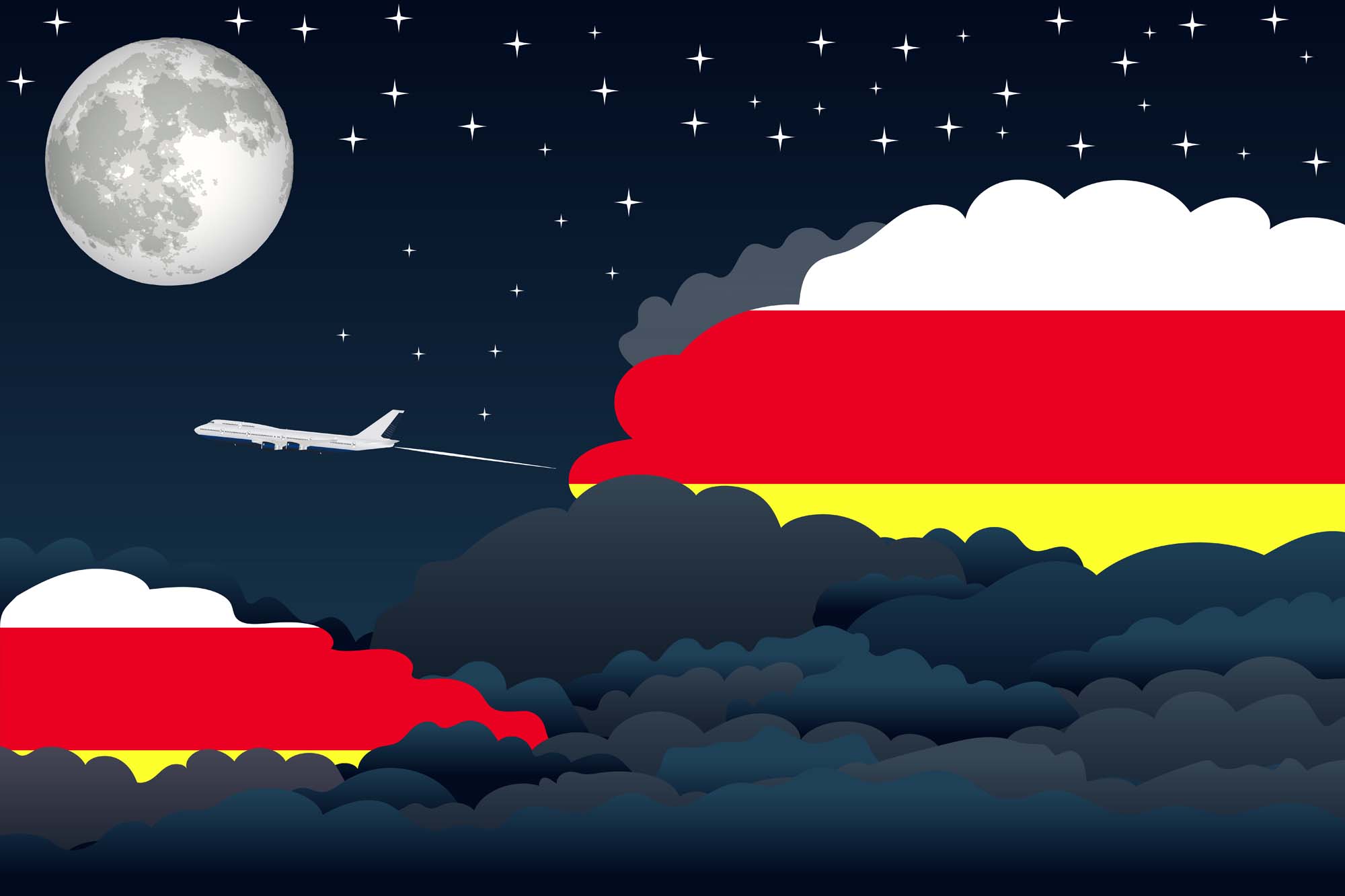 North Ossetia Night Clouds Blanket Throw image 2