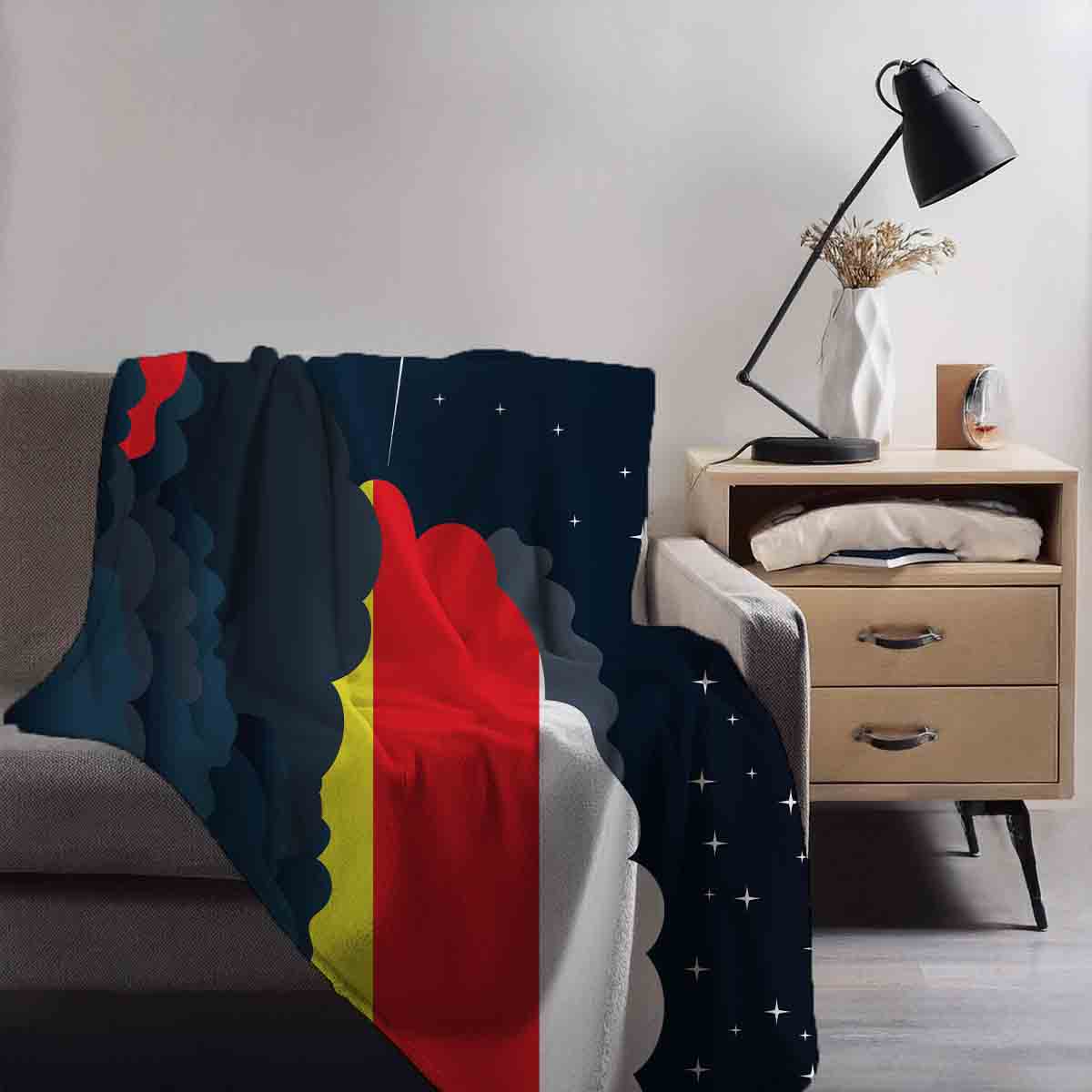 Northern Mariana Islands Night Clouds Blanket Throw