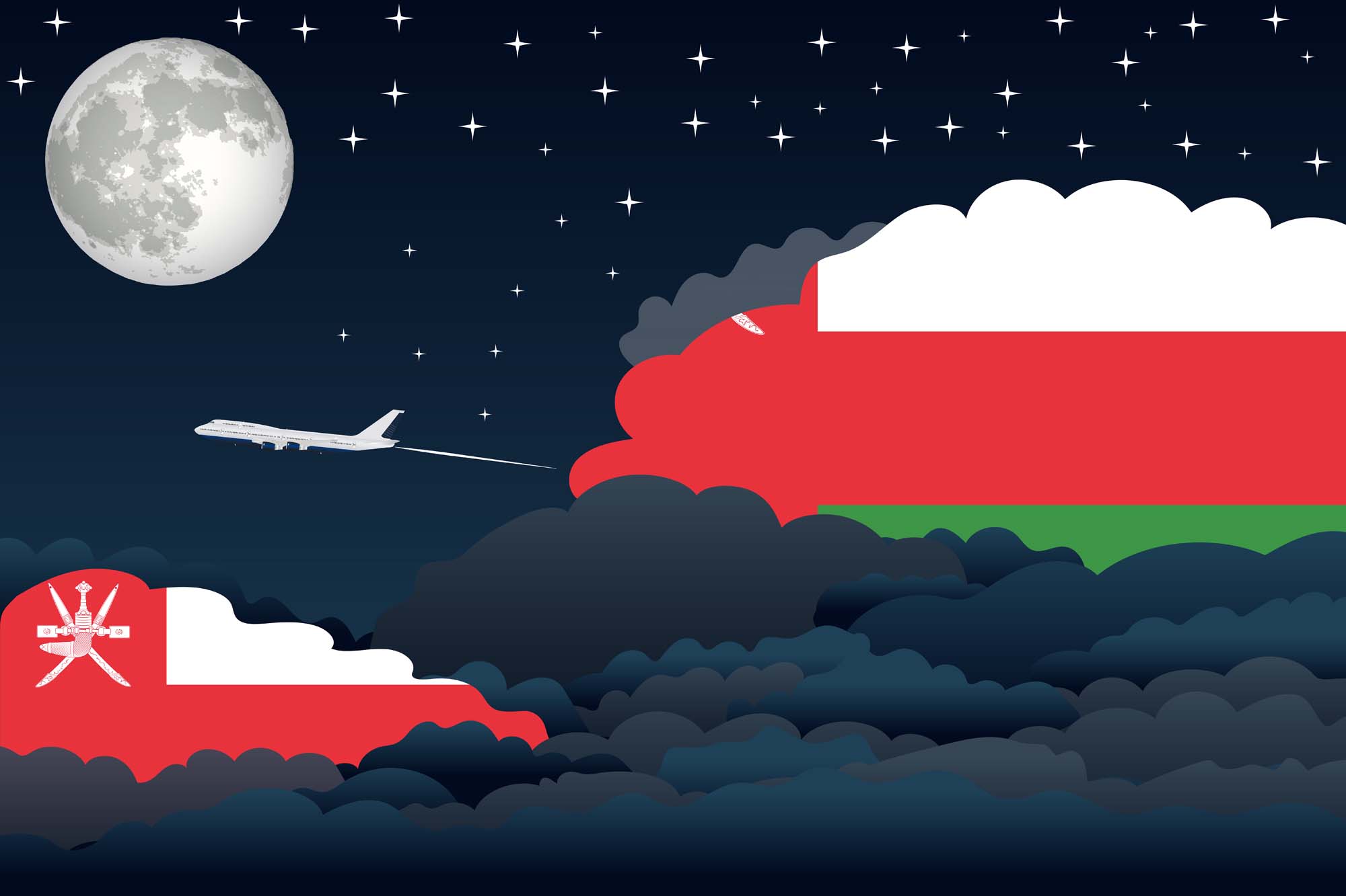 Oman Night Clouds Blanket Throw image 2