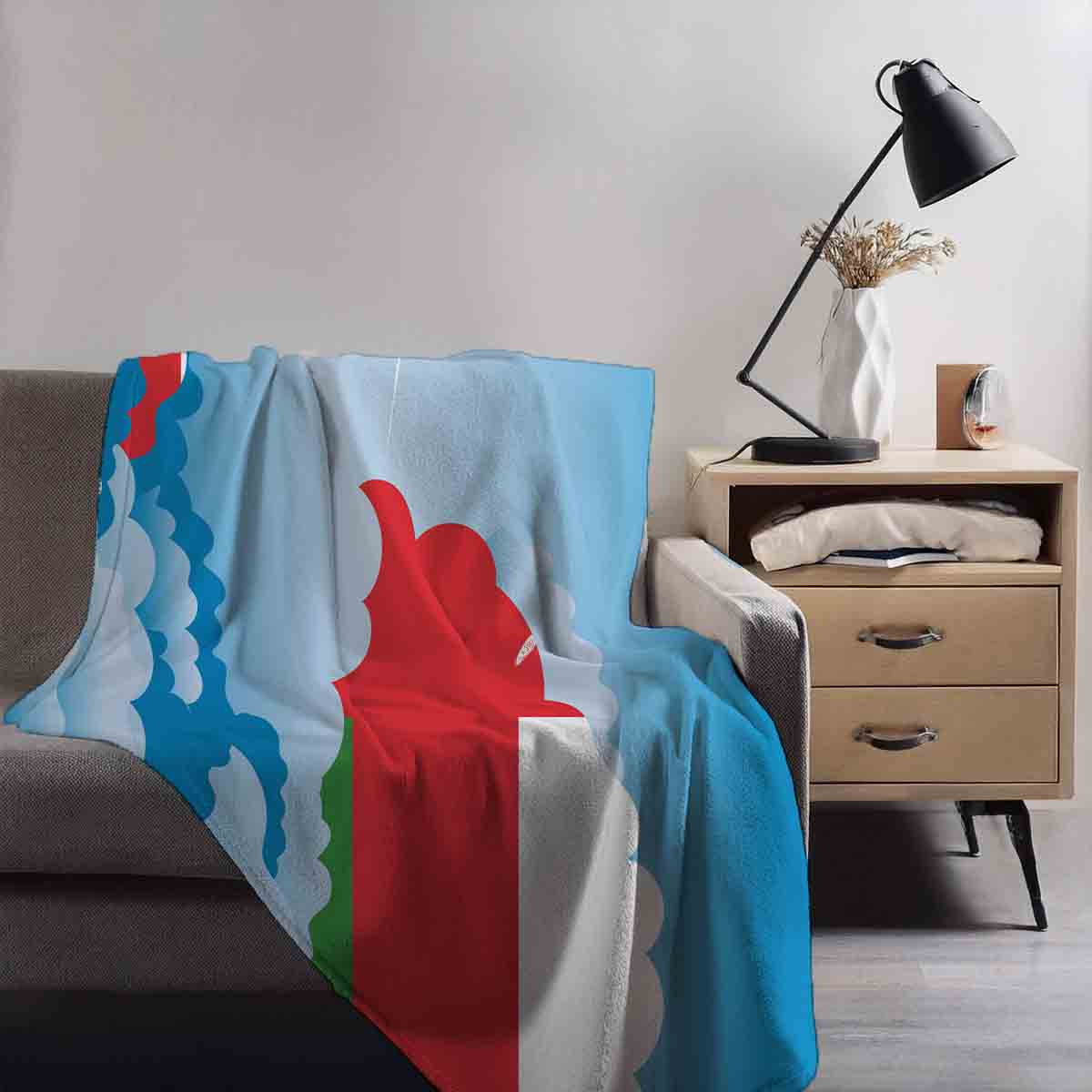 Oman Day Clouds Blanket Throw
