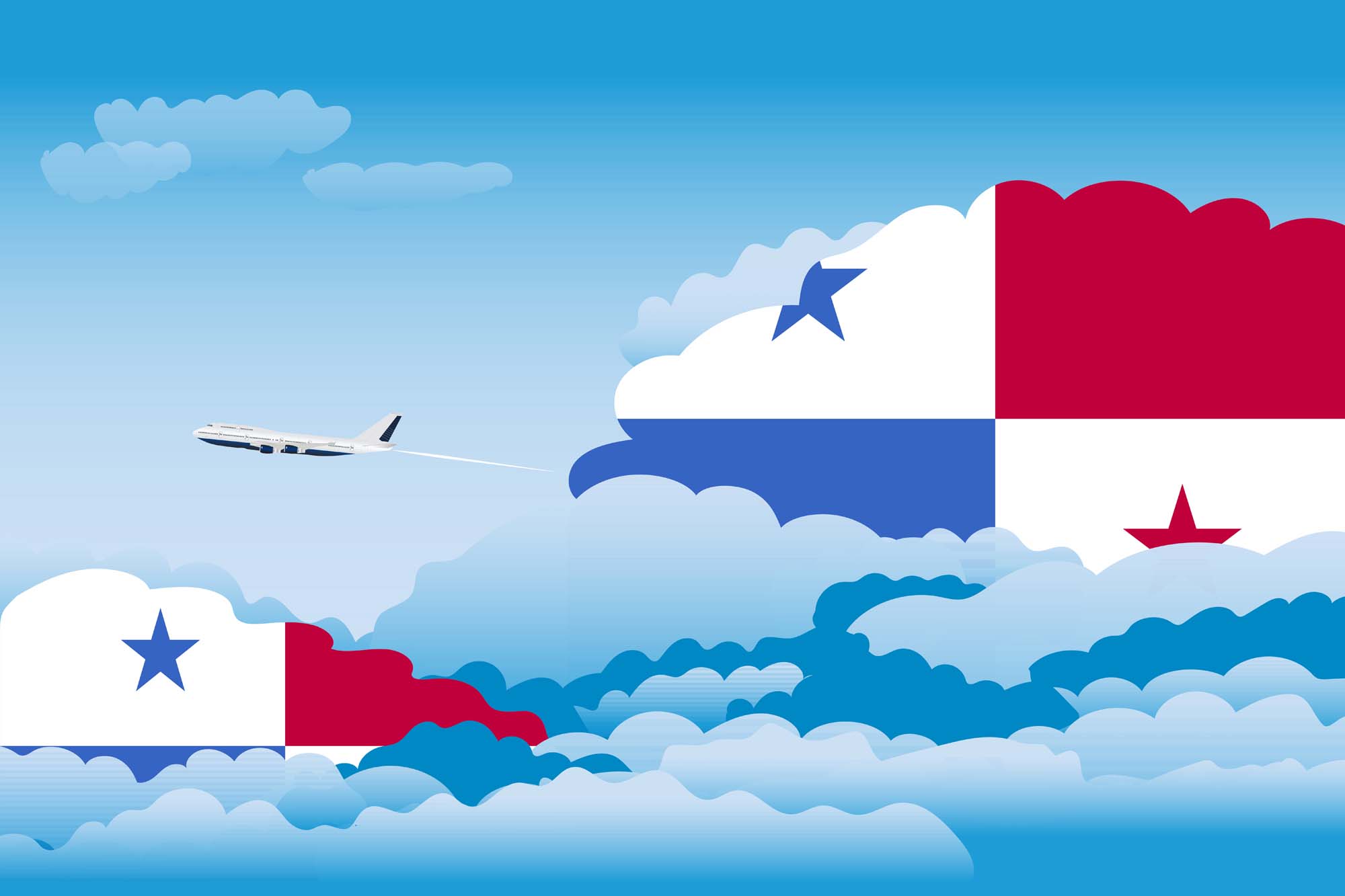 Panama Day Clouds Blanket Throw image 2