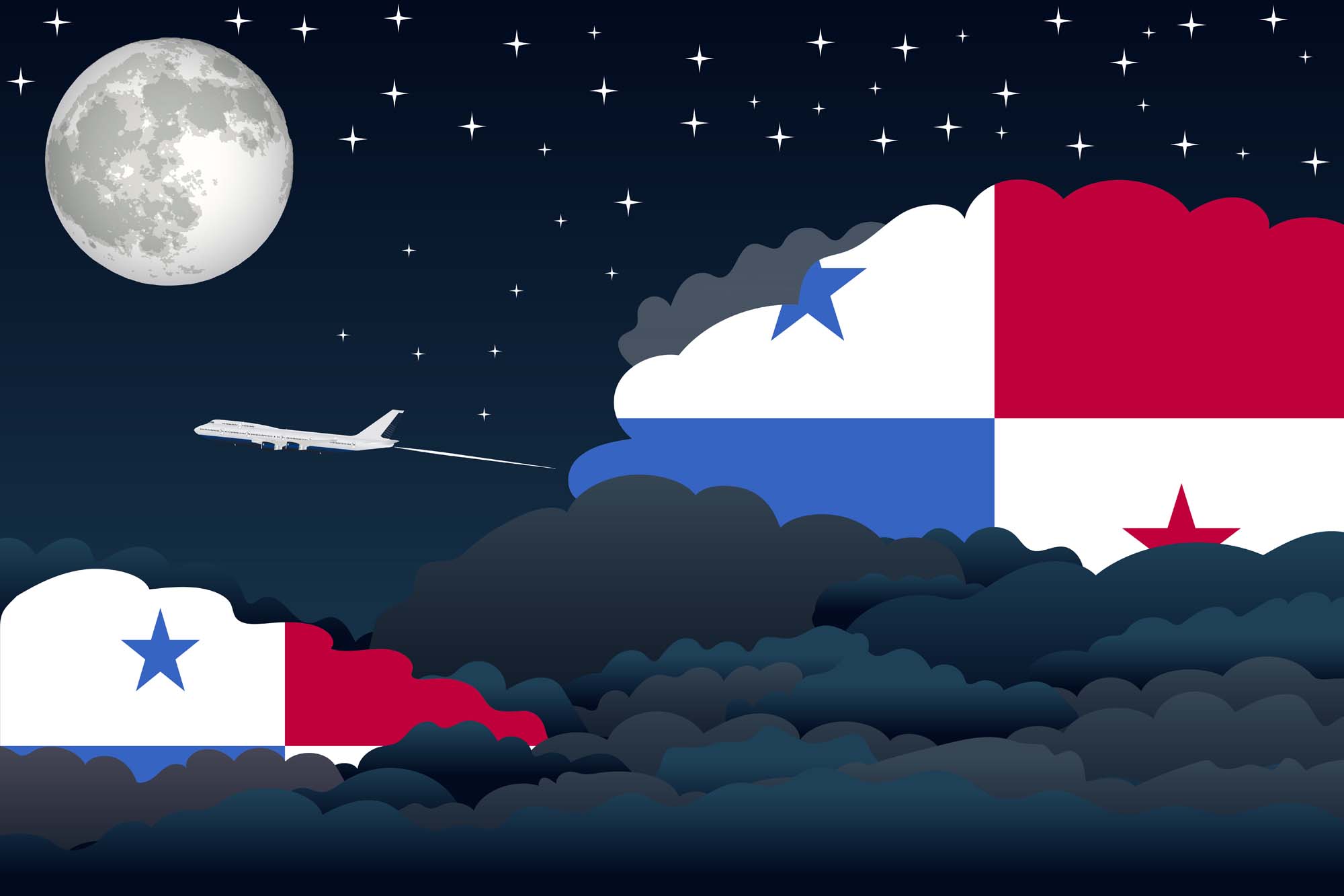 Panama Night Clouds Blanket Throw image 2