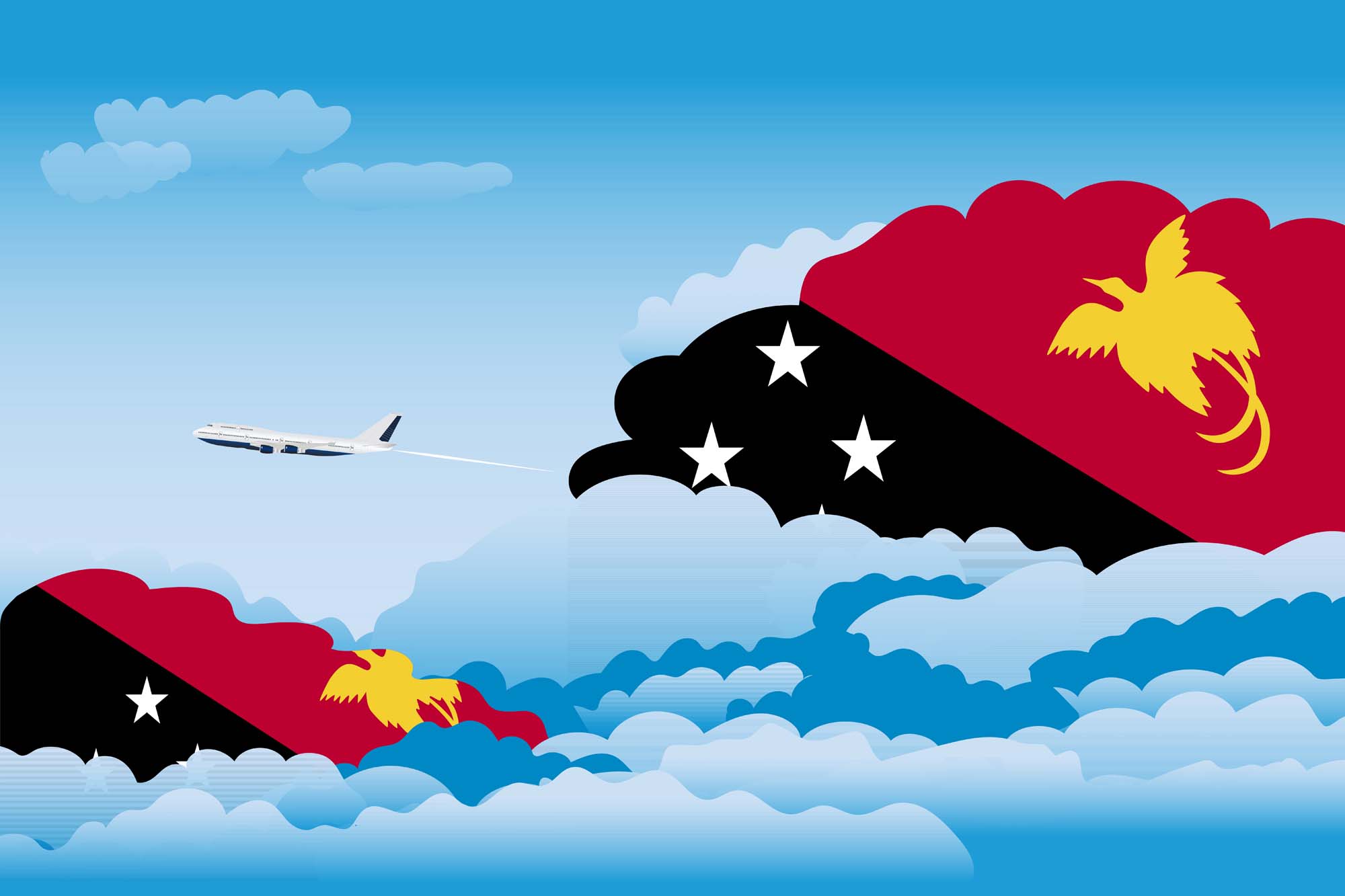 Papua New Guinea Day Clouds Blanket Throw image 2