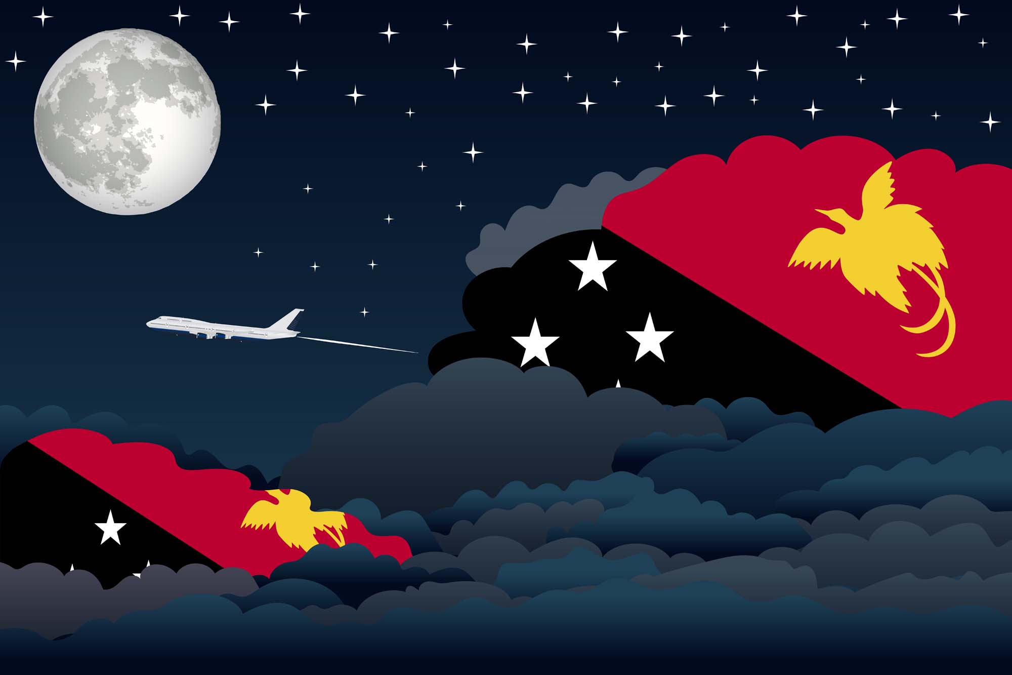 Papua New Guinea Night Clouds Blanket Throw image 2