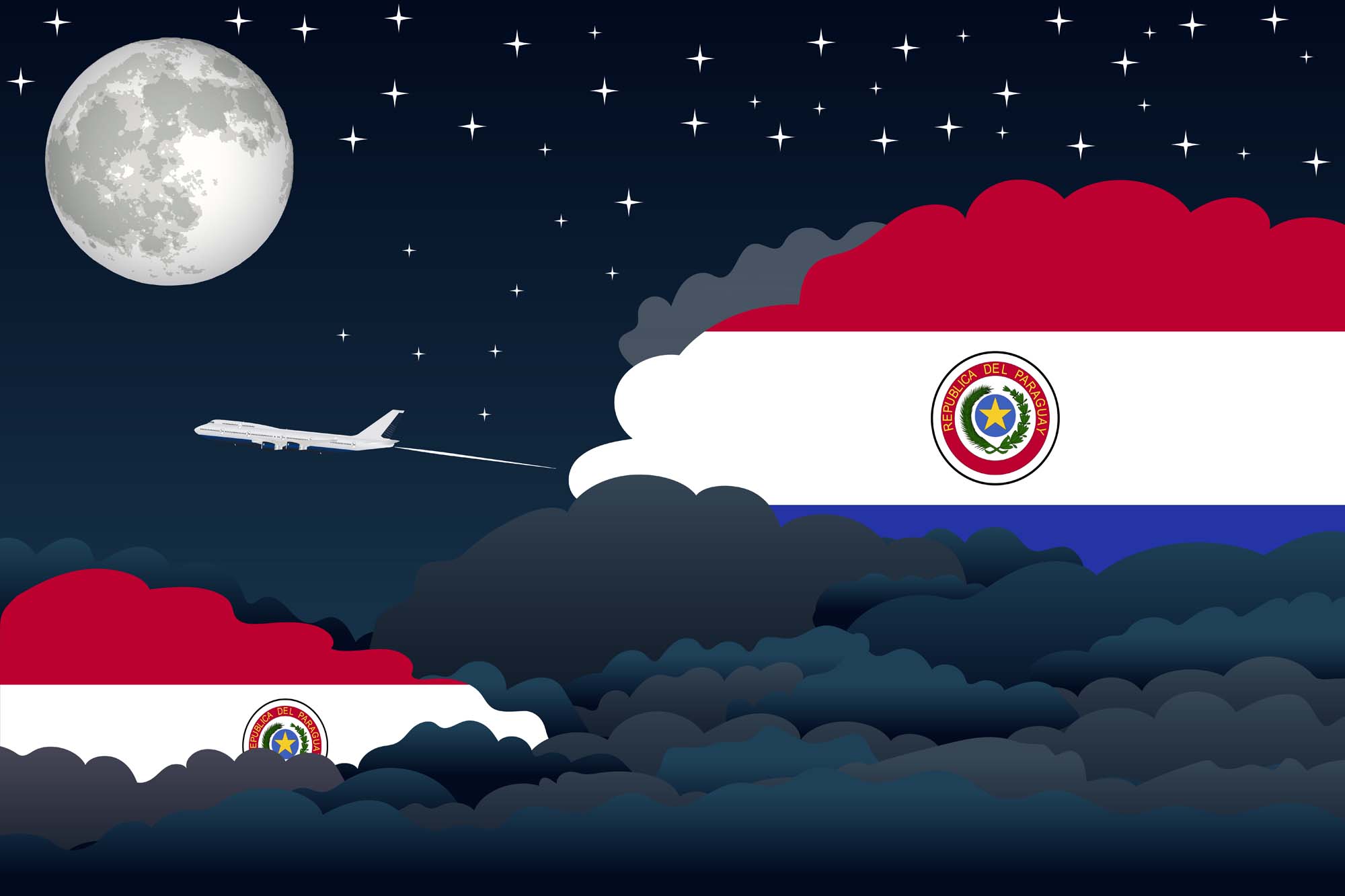 Paraguay Night Clouds Blanket Throw image 2