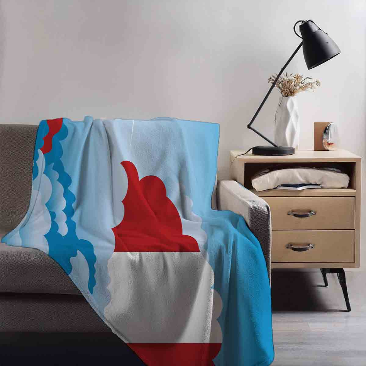 Peru Day Clouds Blanket Throw