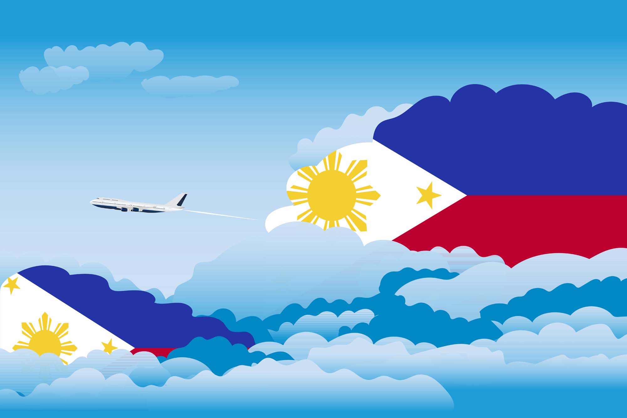Philippines Day Clouds Blanket Throw image 2