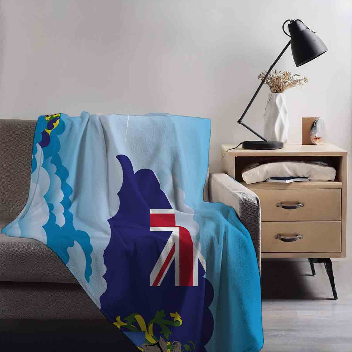 Pitcairn Islands Day Clouds Blanket Throw